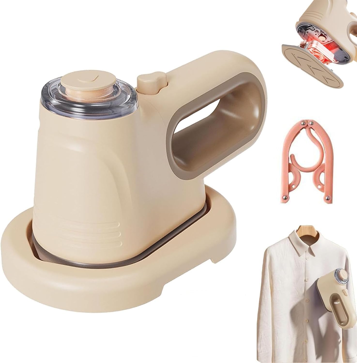 Vacuum Steamer for Clothes, Handheld Travel Garment Steamer for Clothing, 1000w Portable Handheld Cloth Steamers, Ready to Wear, Ultra-Fast Heating Mini Ironing for Home Travel