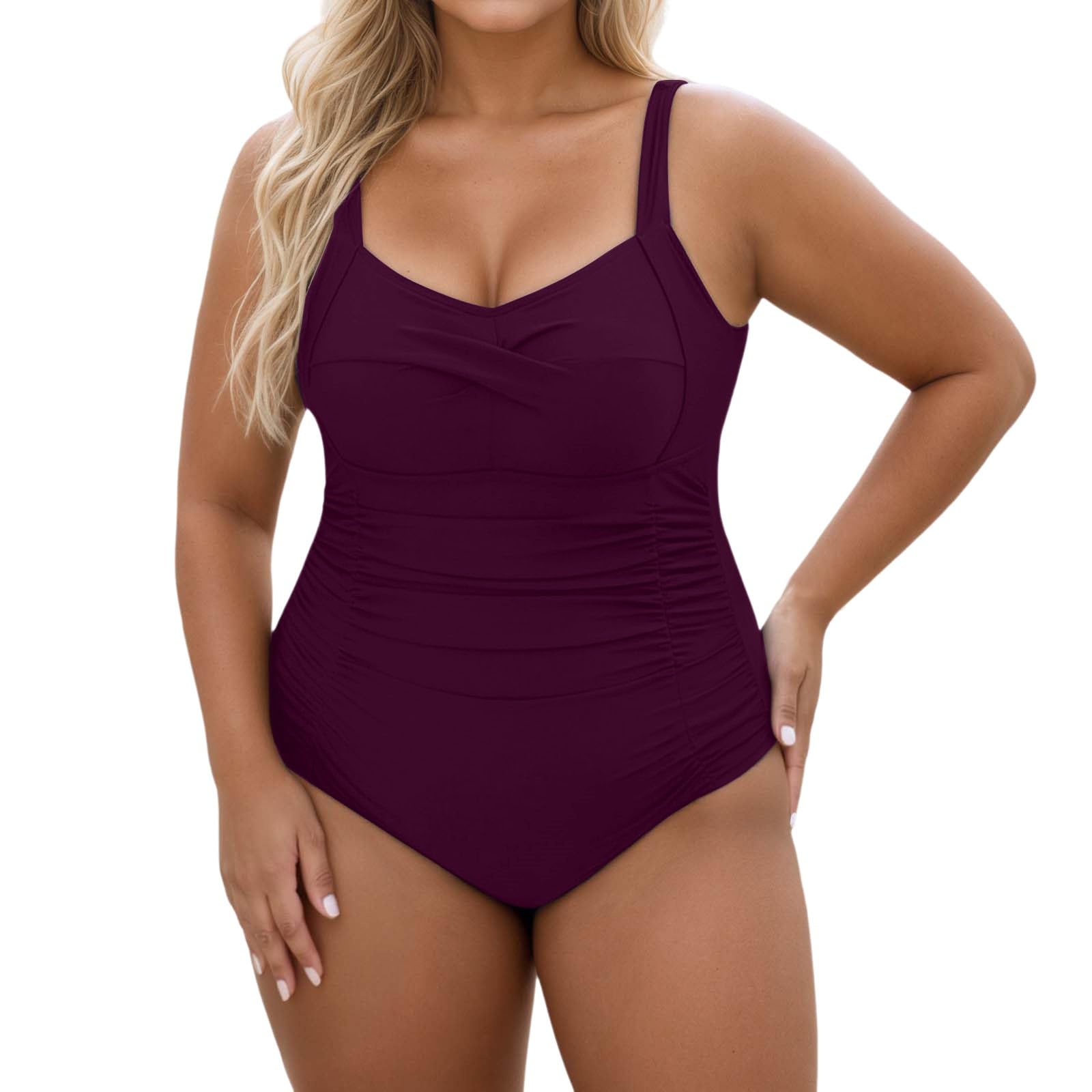 Genérico Plus Size Women's Swimsuits Sportswear Suit Elegant Slimming Swimsuit Plus Size Suits Pool Swimsuit Bathing Beach Fato Surf Fatos Casual