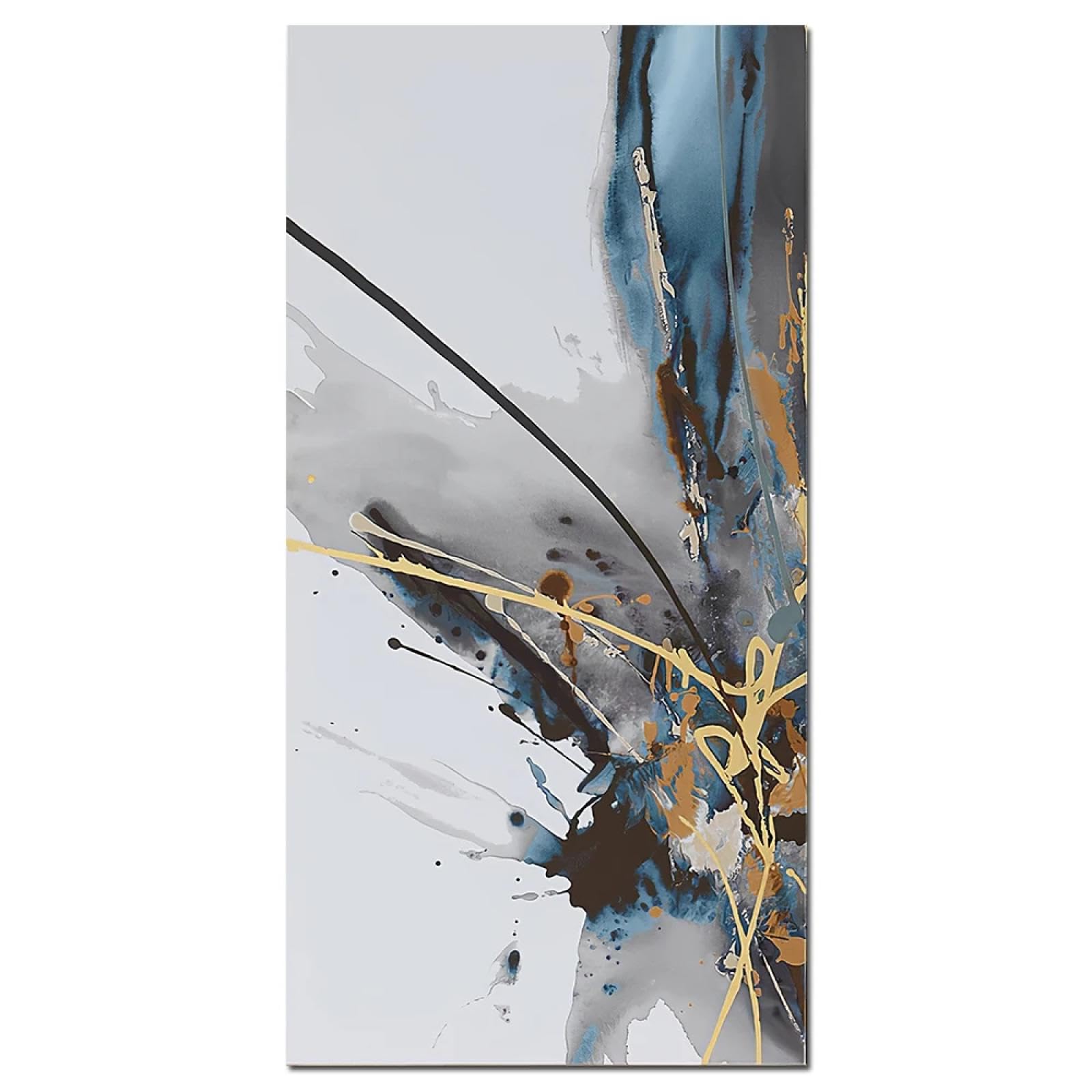 Modernes Leinwandbild 'Blaues Meer & Goldener Sand' – Wanddekoration Fürs Zuhause