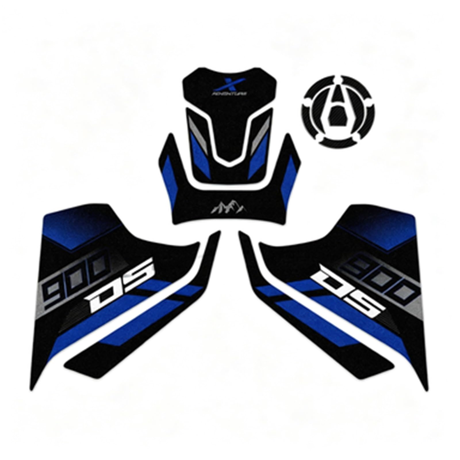 Motorcycle Side Tank Pad Sticker Gas Knee Grip Protector Anti Slip Decal for Voge for Valico 900 DSX 900DSX 2024 Streetfighter(Color3)