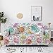 Fundas para Sofa 1 Plazas Flor De Calavera Colorida Funda Elastica Sofa Chaise Longue Fundas Sofa Rinconera con Respaldo Ajustable Antideslizante Protector de Muebles (90cm-140cm)