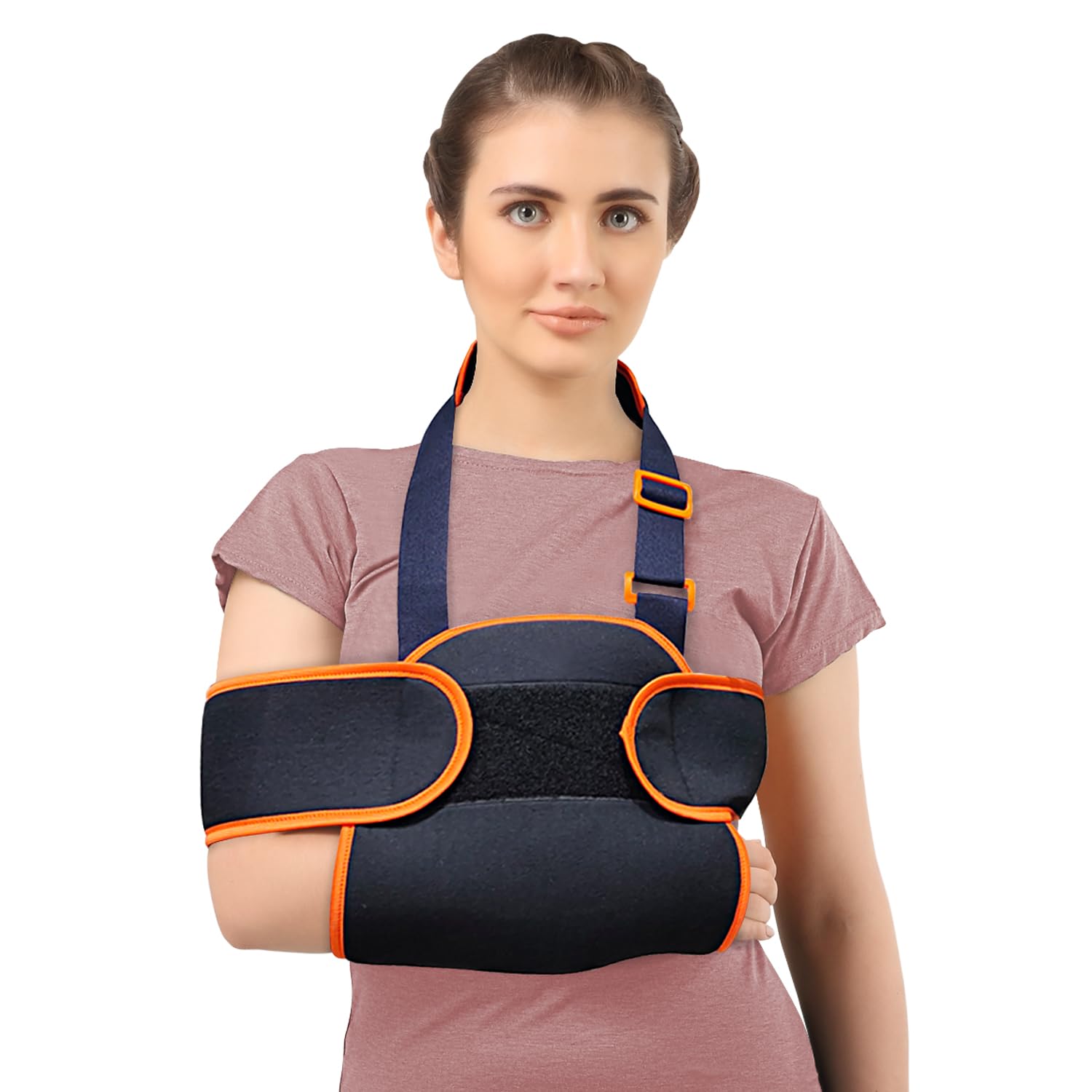 Flamingo Universal Shoulder Immobilizer With Shoulder Support & Arm Sling | Comfortable and Secure Shoulder Brace for Men & Women | Black | Large |-image-43