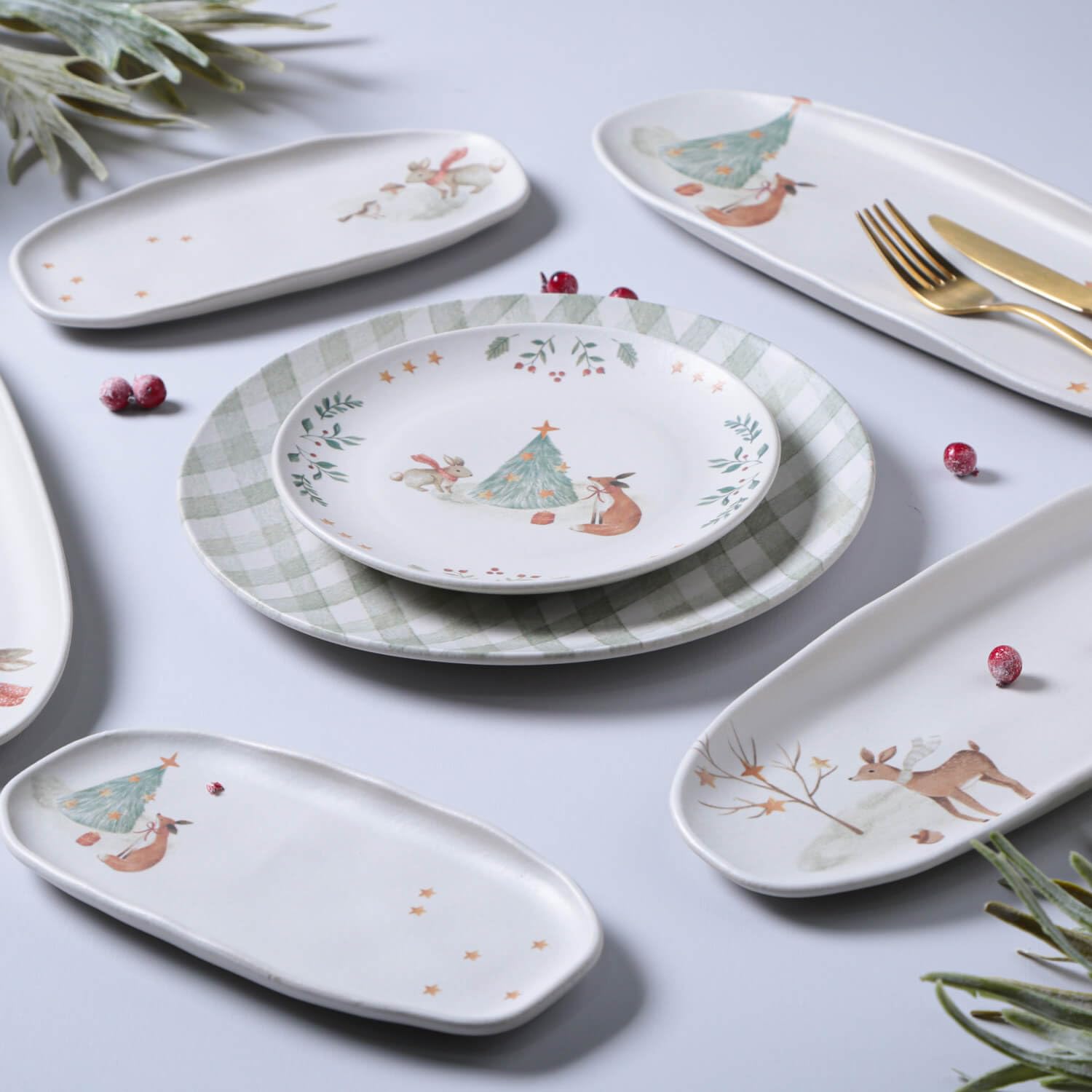 Porto Brasil Conjunto com 6 Pratos de Sobremesa Coup Stoneware