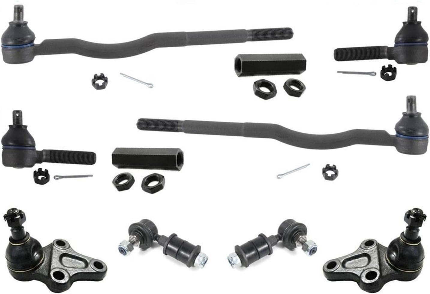 Fits For 89-98 Tracker Inner Outer Tie Rods Ball Joints Sway Bar Links 10Pc Kit