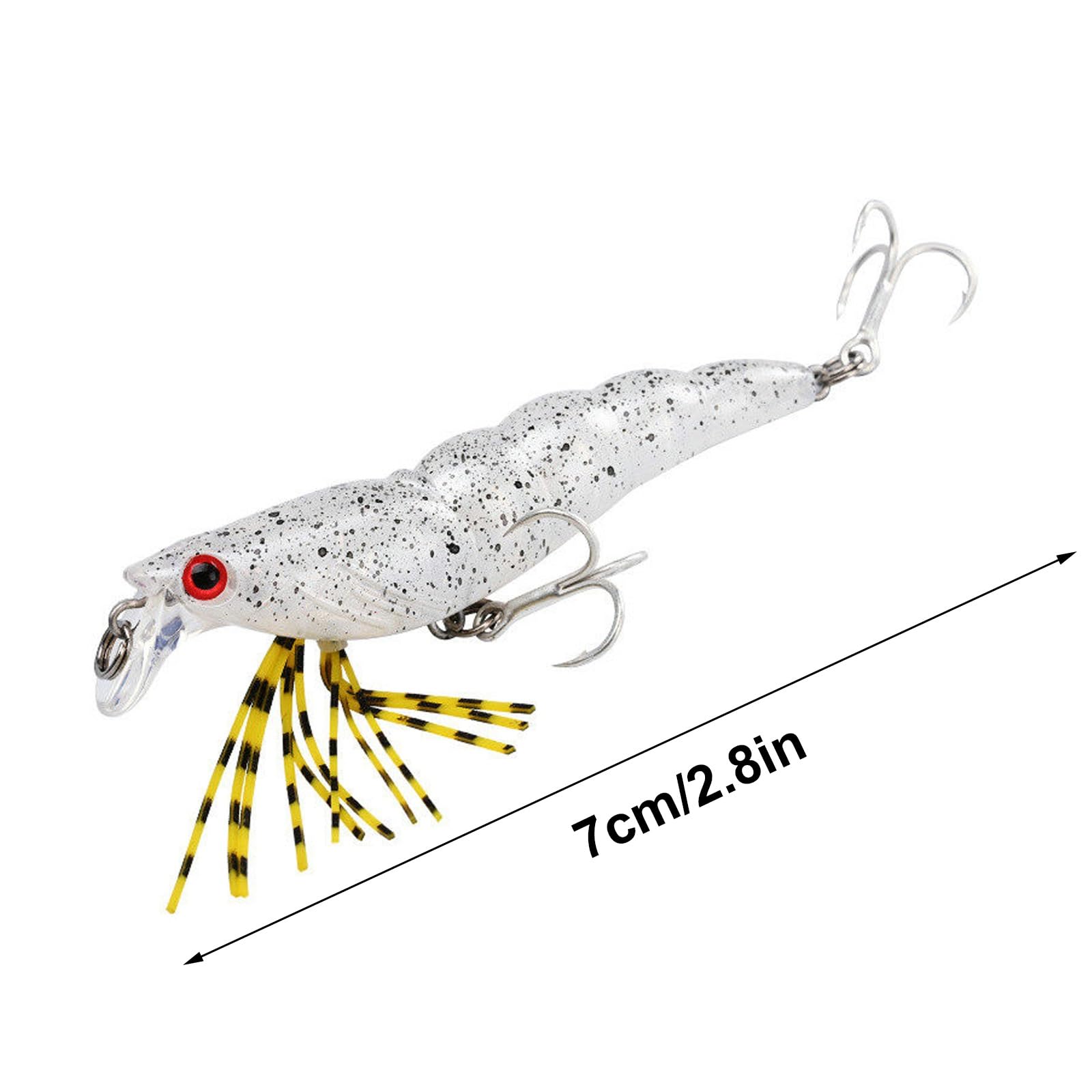 Weicher Köder for Barsch, Forelle, Realistische Garnelen, Krebse, Schwimmköder; Langsam Sinkende Bionische Köder mit Weitem Wurf