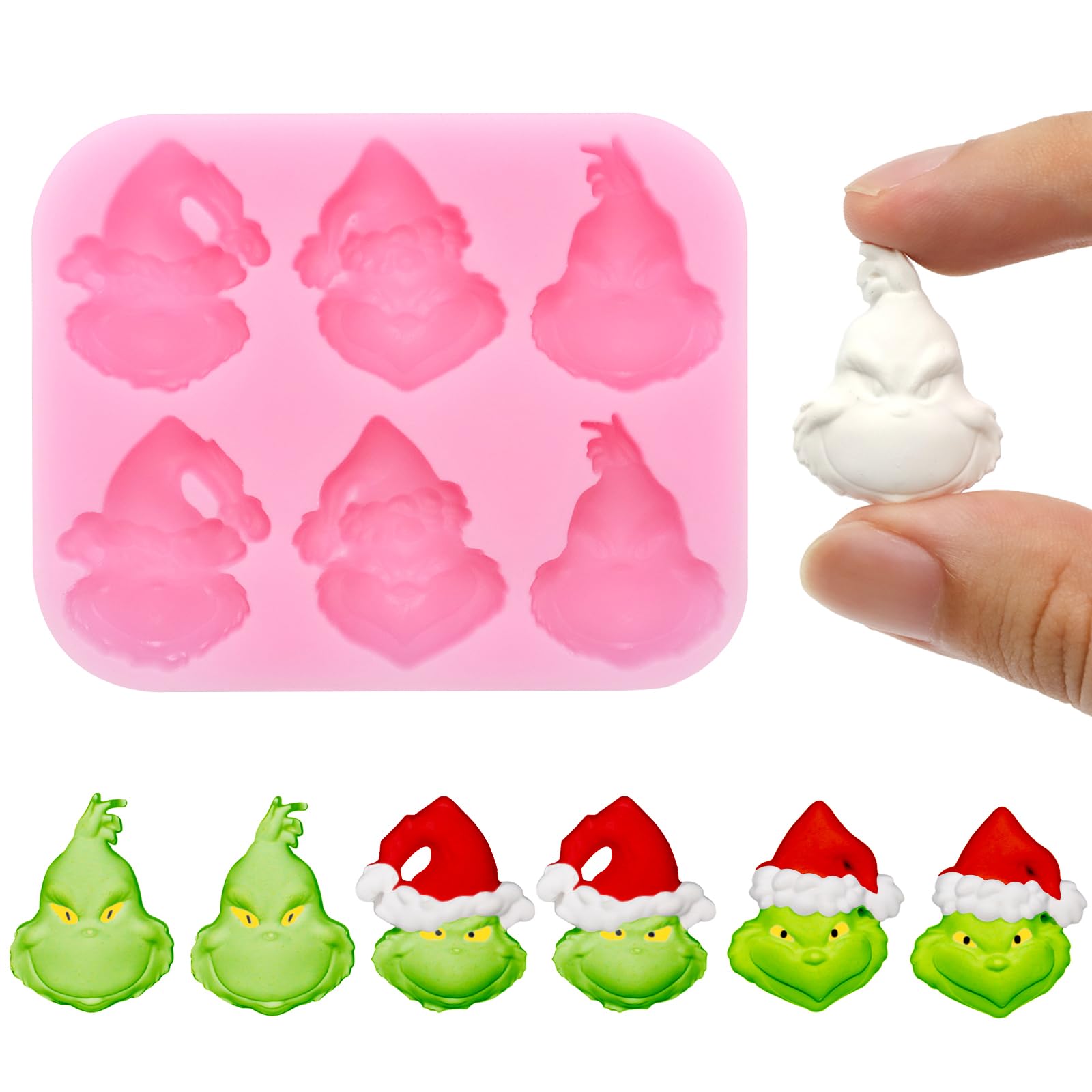 Halloween Skull Chocolate Mold - Pink Silicone -10