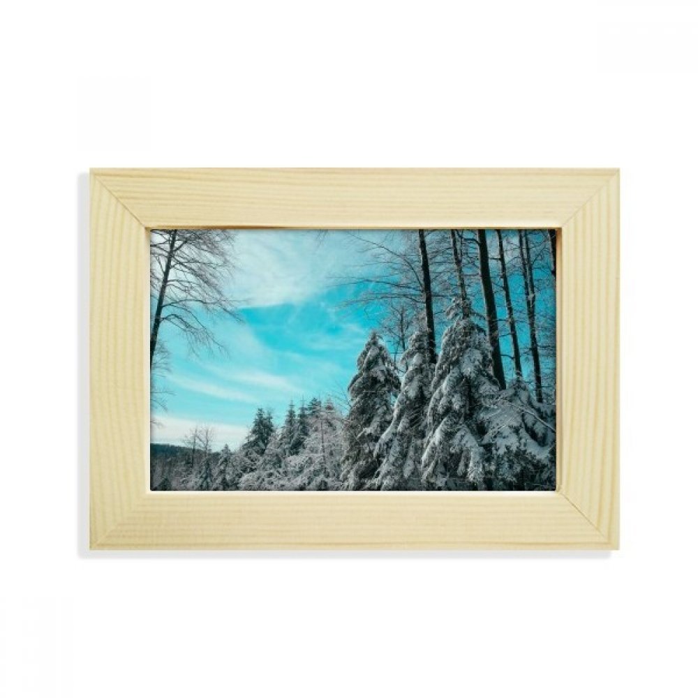 Cadre photo bois de pin de qualité supérieure décor ciel bleu 5x7