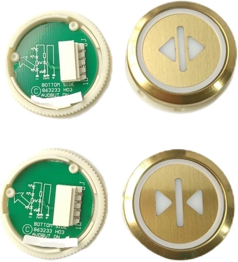 KDS50 Elevator COP Push Button 863233 H03 KM863233H03 Gold Color Hairline White Light Open Close Door Without Braill