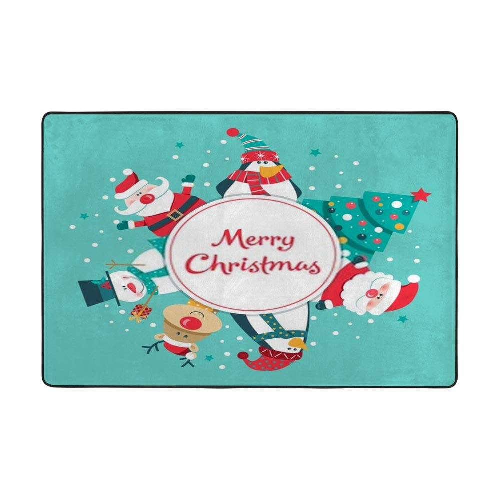 Tapis de maison design Noël grand format pour patio et séjour