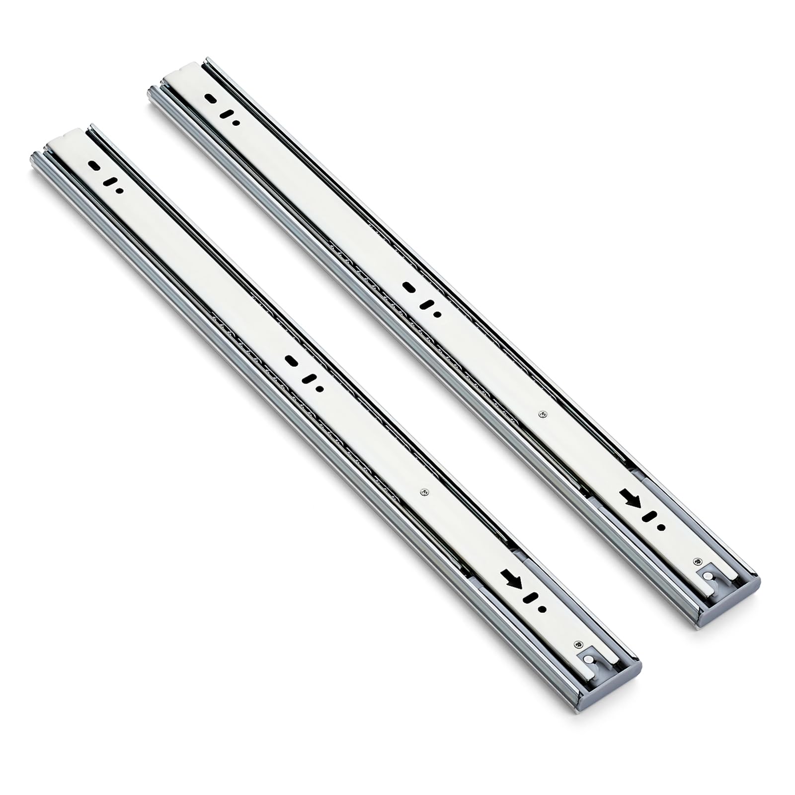 Ravinte 1 Pairs 2 Pack Full Extension Ball Bearing Drawer Slides Soft Close Drawer Slides 20 Inch Side Mount Drawer Slides Silver Drawer Rails Track