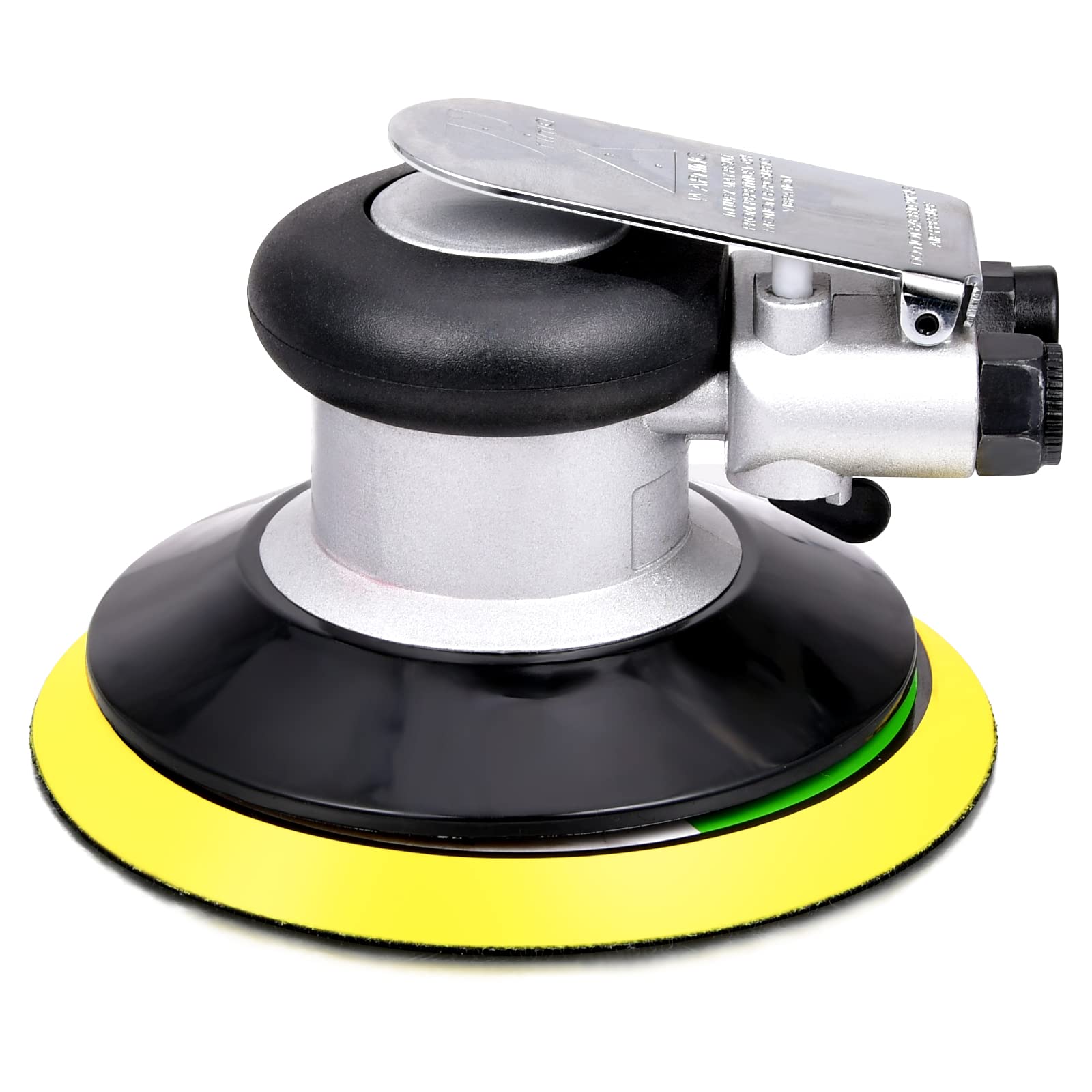 EUMAYES Levigatrice Rotorbitale Pneumatica, Ponceuse à Air Da 125mm, 13500 RPM, Polisseuse Excentrique Con Controllo Della Velocità Ed Aspirazione Della Polvere, Carta Vetrata, Per Lucidare Levigare