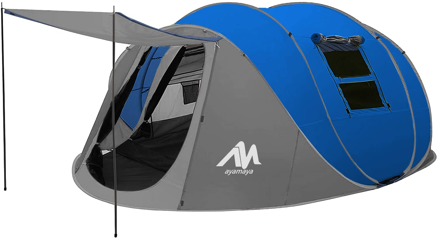 AYAMAYA Pop Up Tent 6 Person Easy Pop Up Tents for Camping with Vestibule, Double Layer Waterproof Instant Setup Popup Ten...