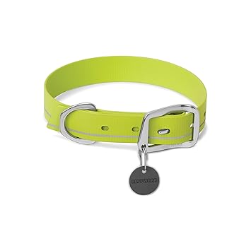 Ruffwear - Headwater Waterproof, Stink-Proof, Reflective Dog Collar, Fern Green, 20