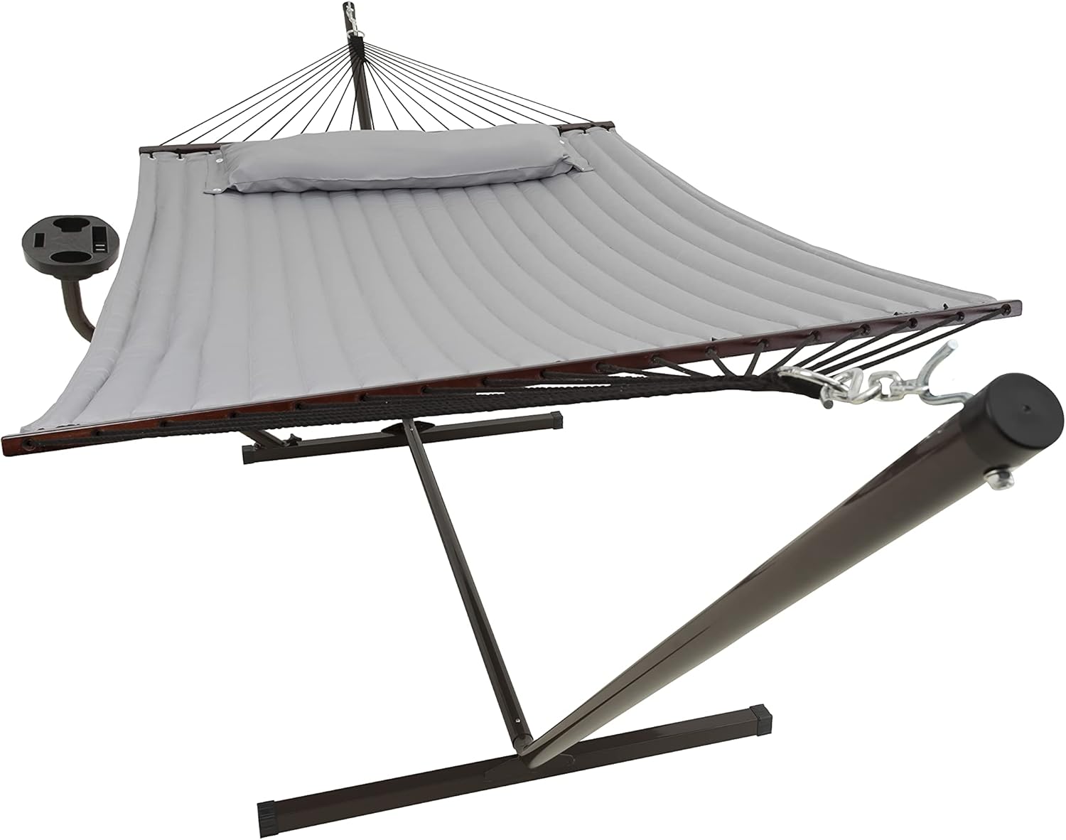 VITA5 Heavy Duty Hammock with Stand Included - Outdoor Hammock - Indoor Hammock - 2 Person Hammock with Cupholder and Detachable Pillow : Everything Else