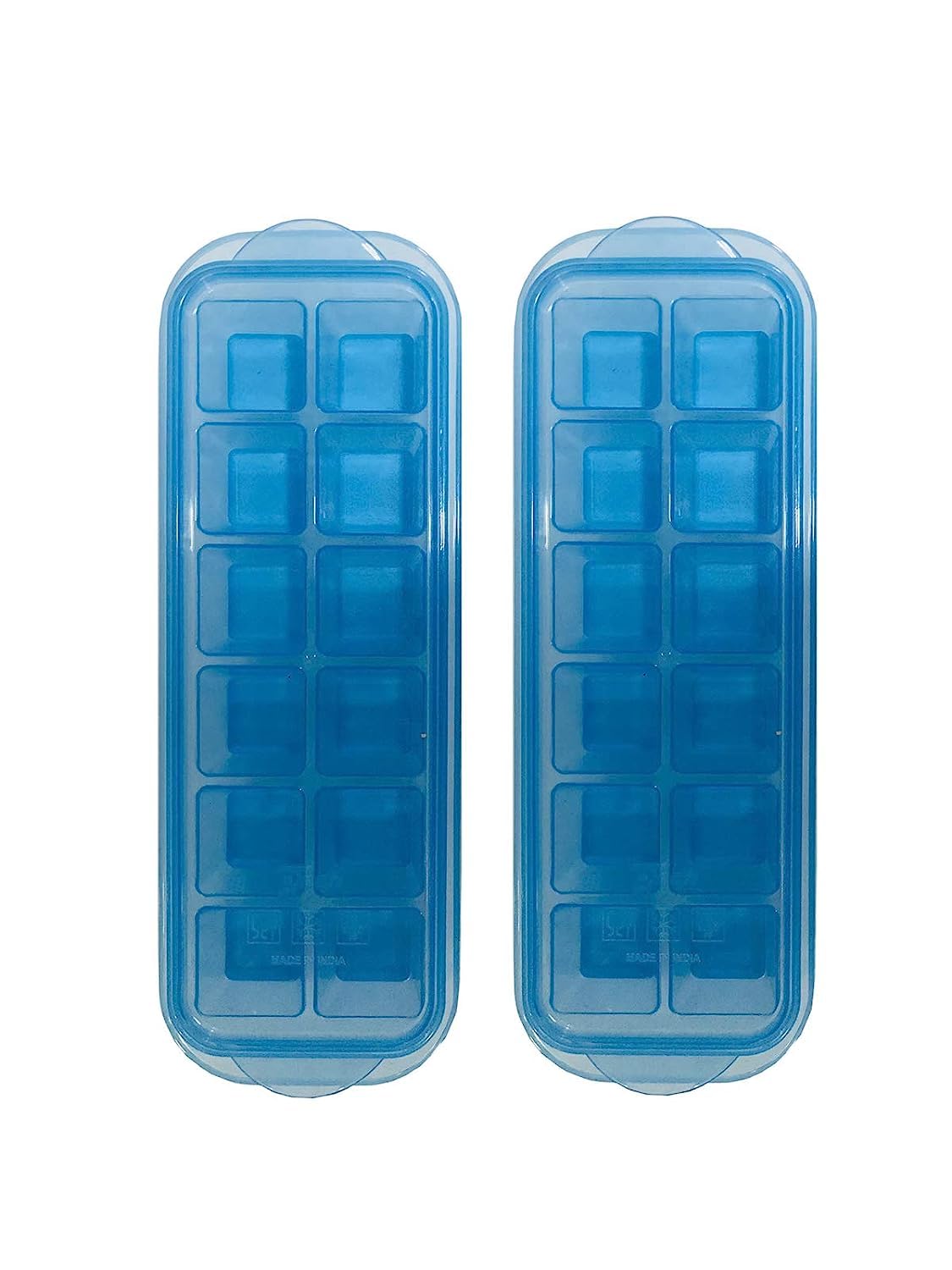 KBS Ice Cube Tray Small POP-UP with Flexible Silicon Bottom and Lid, 12 Cube Trays (Multicolor - Pack of 2) (B0CB8RRC14) Amazon Price History, Amazon Price Tracker