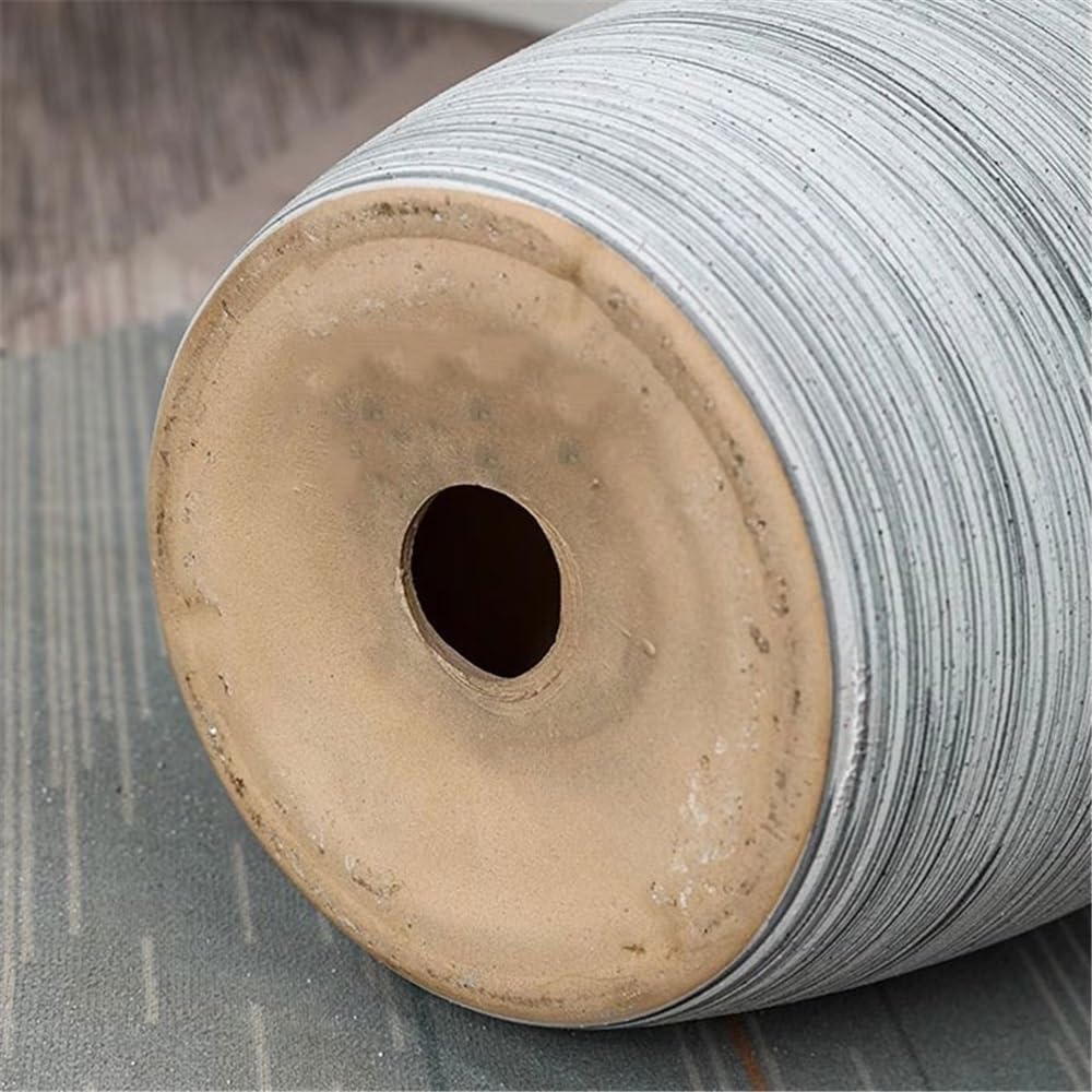 Doniczki na rośliny Ceramiczna stojąca donica na rośliny, ozdobna donica z otworami drenażowymi, wzór linii, doniczki, do ogrodów i tarasów Doniczka