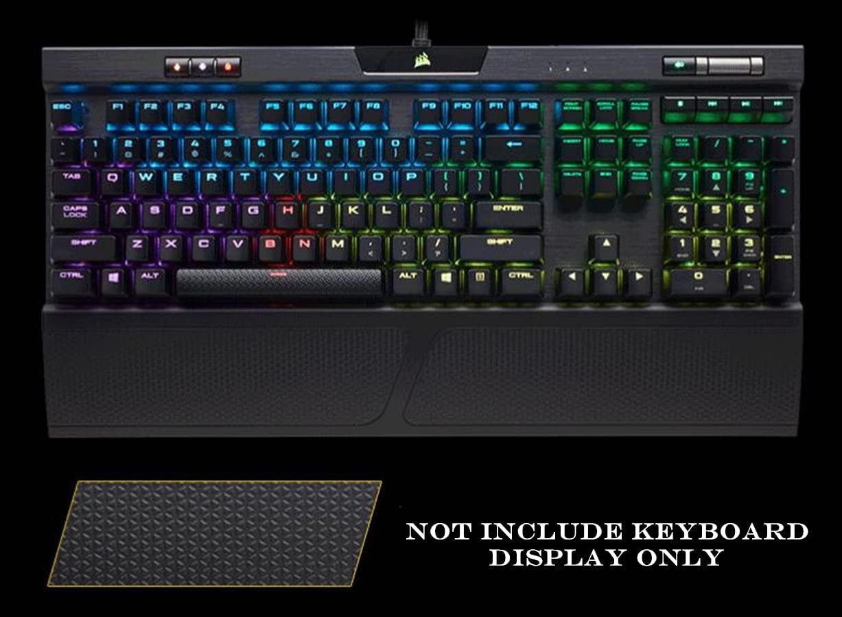 New Ergonomic Memory Foam, Polyester Wrist Rest for Corsair K70 RGB MK.2 Mechanical Gaming Keyboard (Black, Minimalist Style)