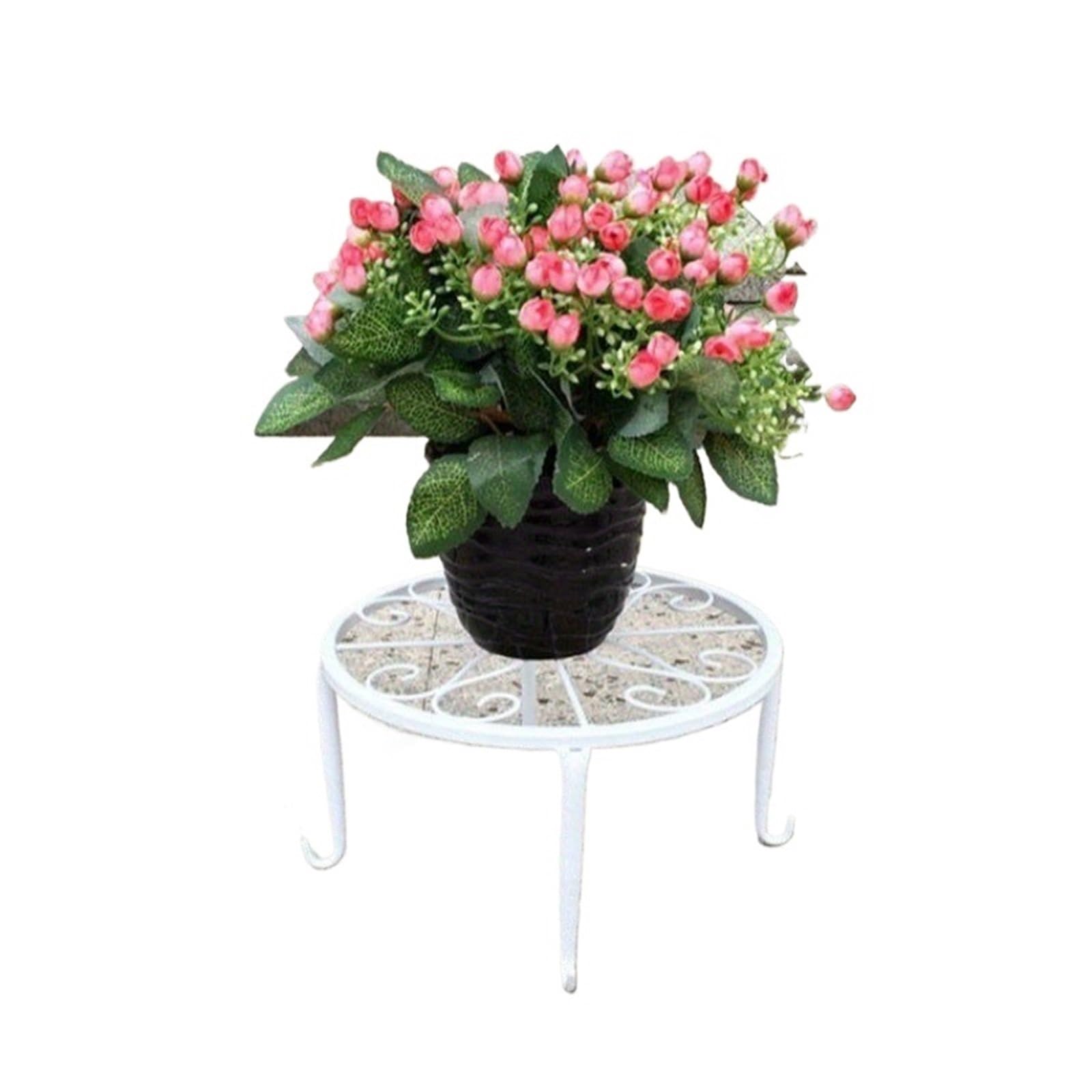 WEQYFDC Plant Stand Riser 2pcs Heavy Duty Metal Rustproof Iron Plant Stand - Perfect For Indoor/Outdoor Garden Planters & Pots(White 2pcs)