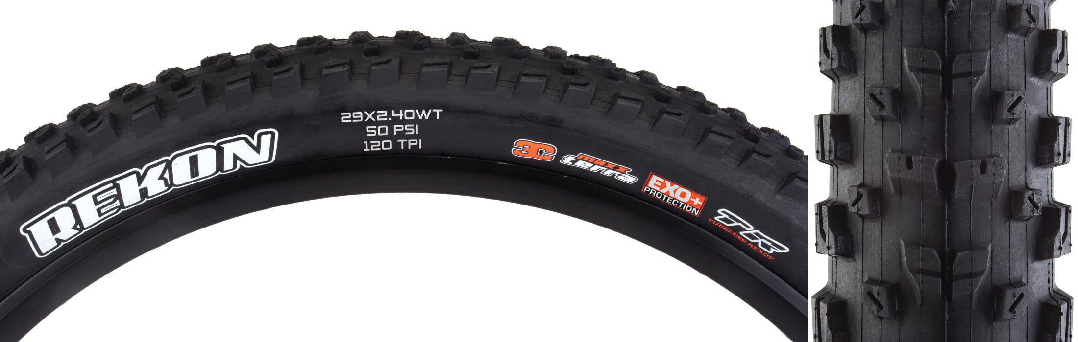 Maxxis Rekon 29x2.40 WT 120 TPI Folding 3C MaxxTerra (EXO/TR) One Size, Black - Image 4