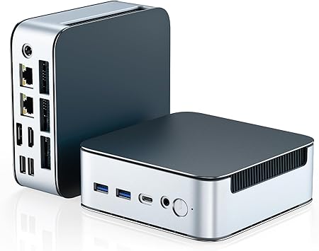 Getorli Mini PC, AMD Ryzen 5300U Up to 3.8GHz | Beats 3500U/N150, 16GB DDR4 & 512GB SSD, Dual 2.5G LAN, WiFi 6, Triple Display Support, Mini Desktop Computer for Home Office/Light Gaming/Business