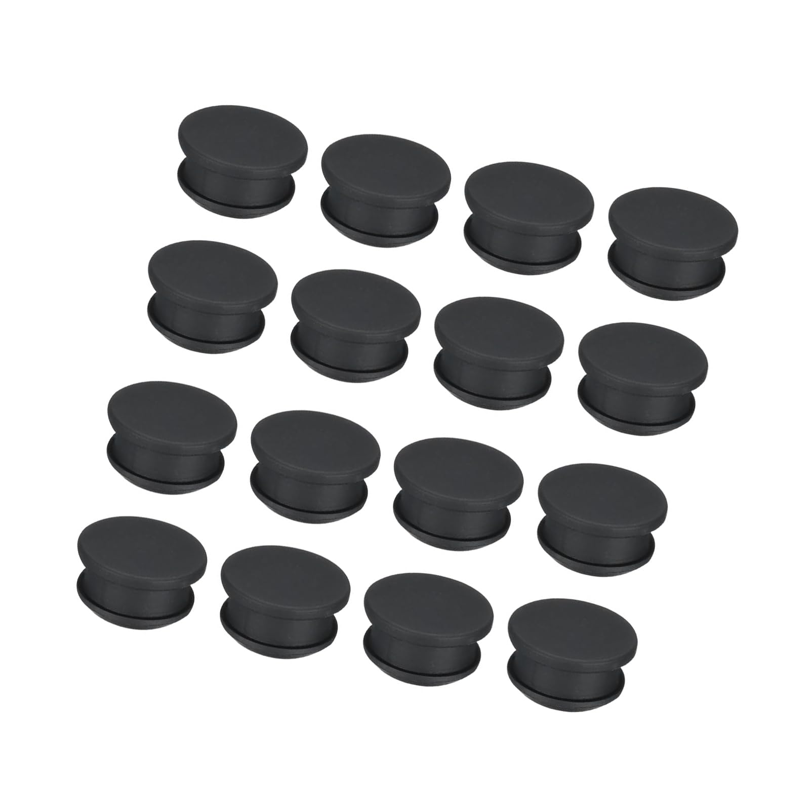 ROWORKX 18mm Silicone Snap-In Hole Plugs, 16PCS Rubber Blanking Plugs