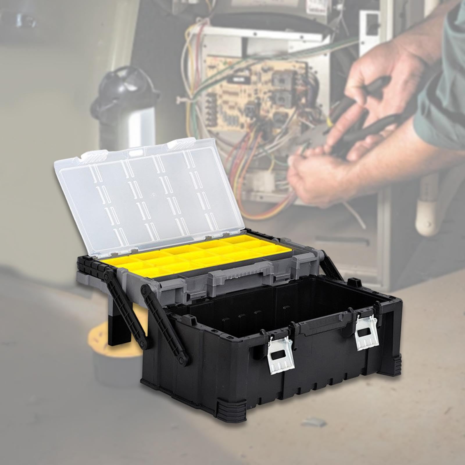 Caja De Herramientas Resistente Con Asa De Aluminio