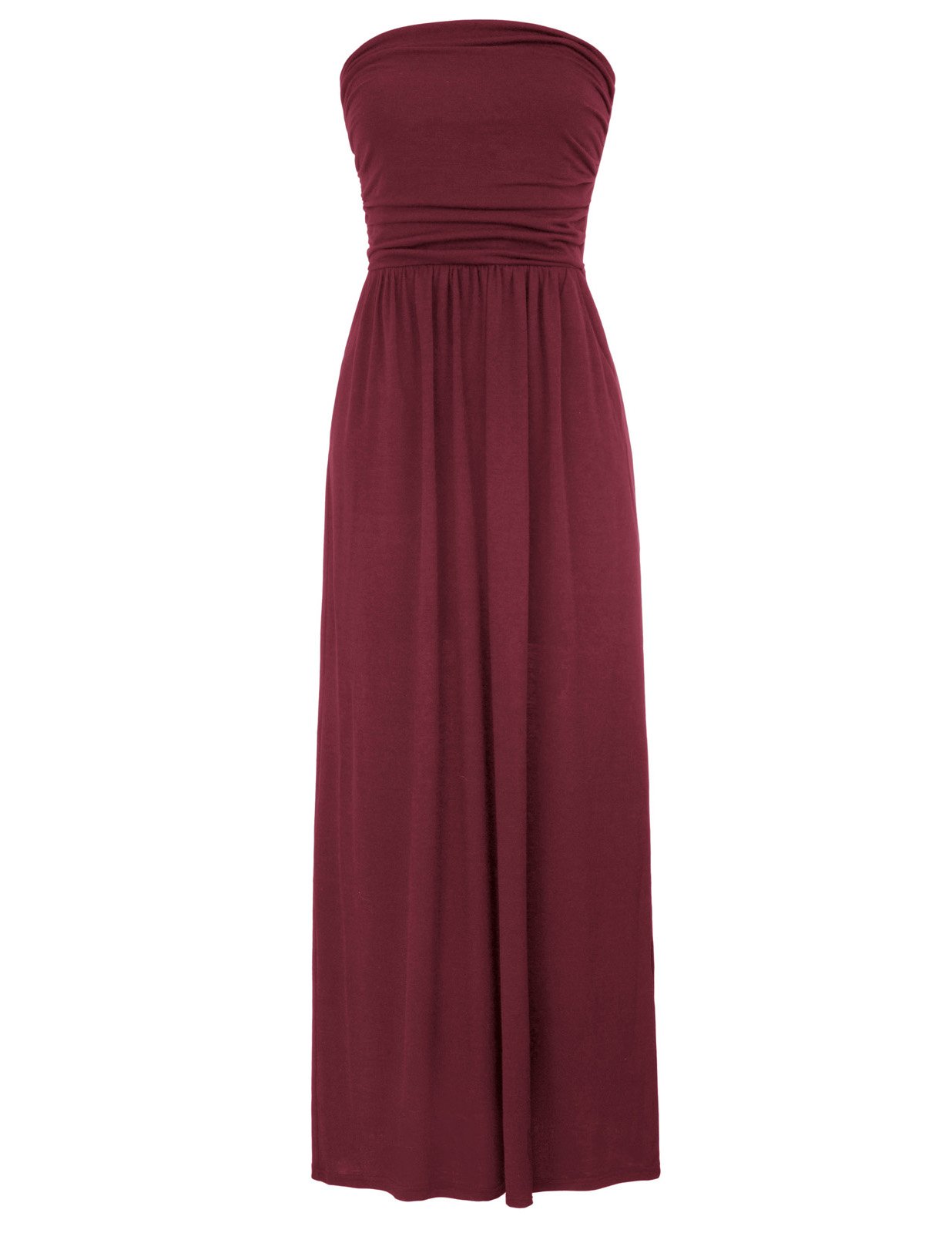 strapless casual maxi dress