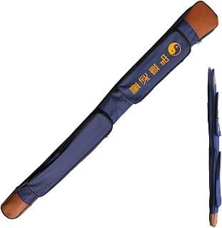 【Rojo/Negro/Azul】Bolsa impermeable para espadas de tela Oxford,bolso de mano una o dos capas,mochila ajustable y multifuncional para espadas de Tai Chi,katanas,bokken y samuráis (110cm/118cm/130cm)