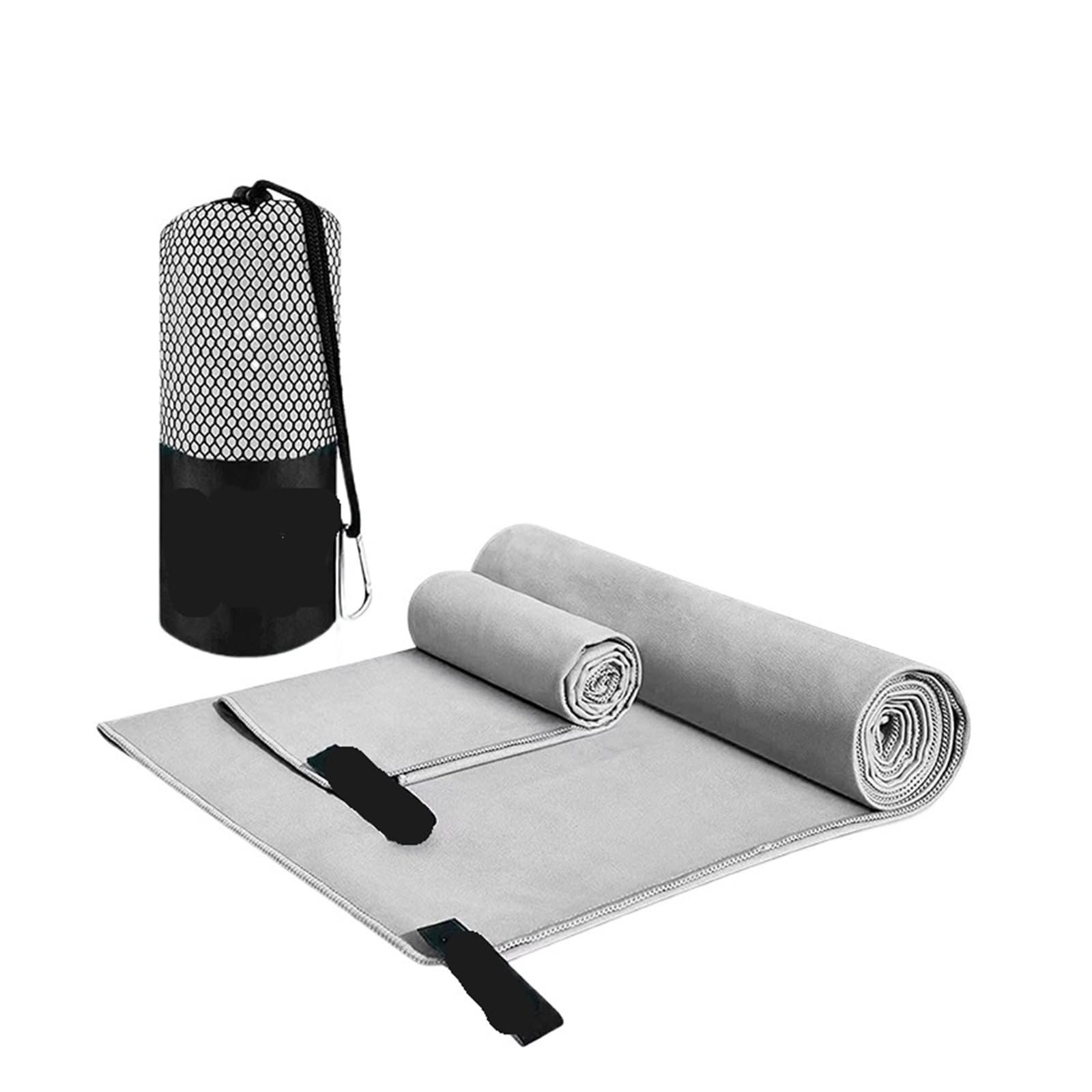 CHTKAGV Thickened Ultra-Soft Microfiber Towel, Portable Sports for Gym, Swimming, Yoga, and Beach(A-Gray,80X160CM)