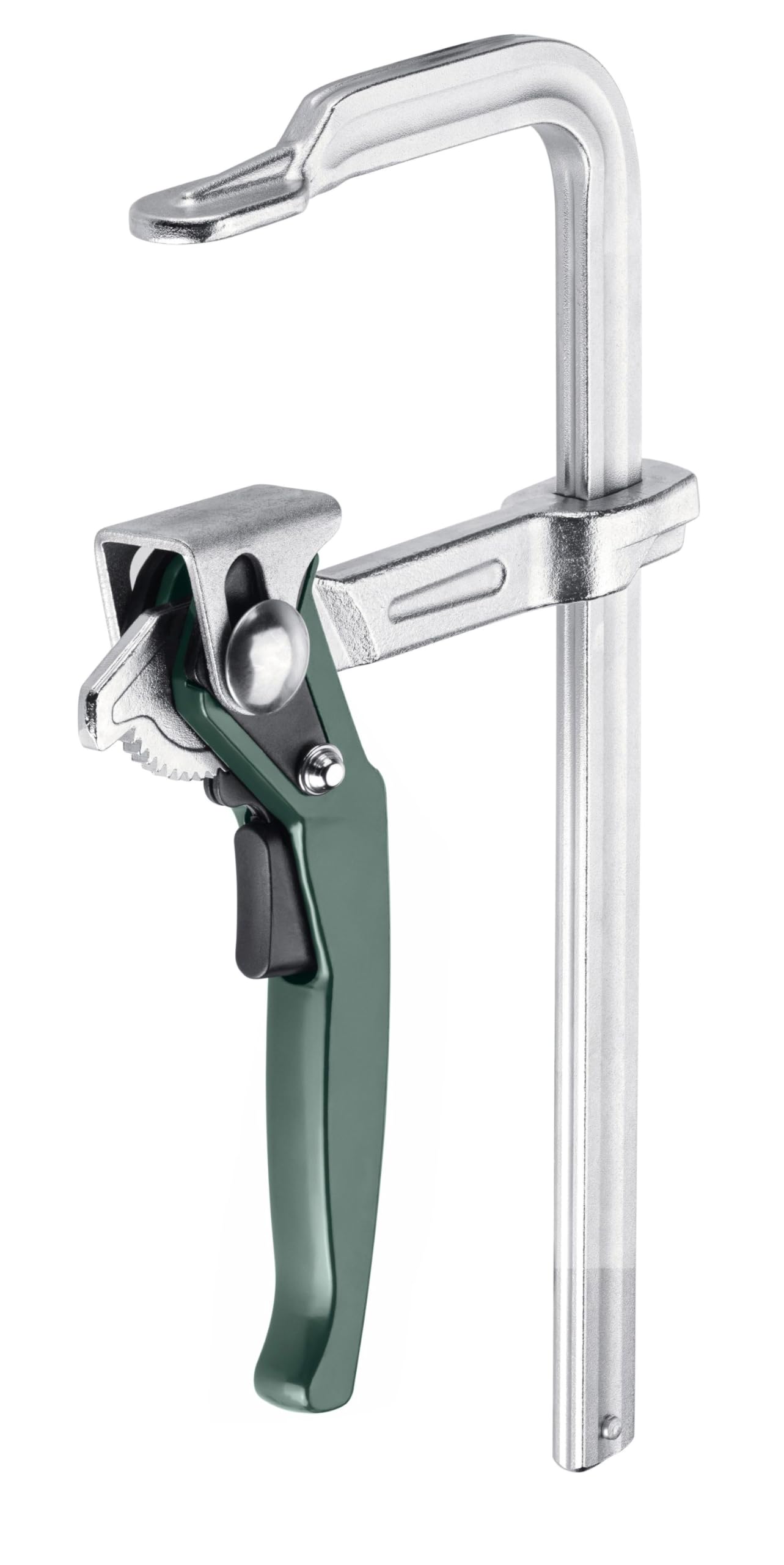 metabo Morsetto a sgancio rapido – Larghezza alare 300 mm, forza di serraggio 4000 N – Fissaggio rapido grazie alla leva di tensionamento, elevata forza di serraggio per un fissaggio sicuro di diversi