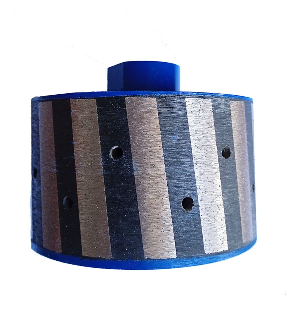 Diamond Drum Wheel Zero Tolerance Profiler with 5/8-11 Thread for Grinding Polishing Granite Marble Concrete Stone (3 Inch Resin Filled Grit 100#)