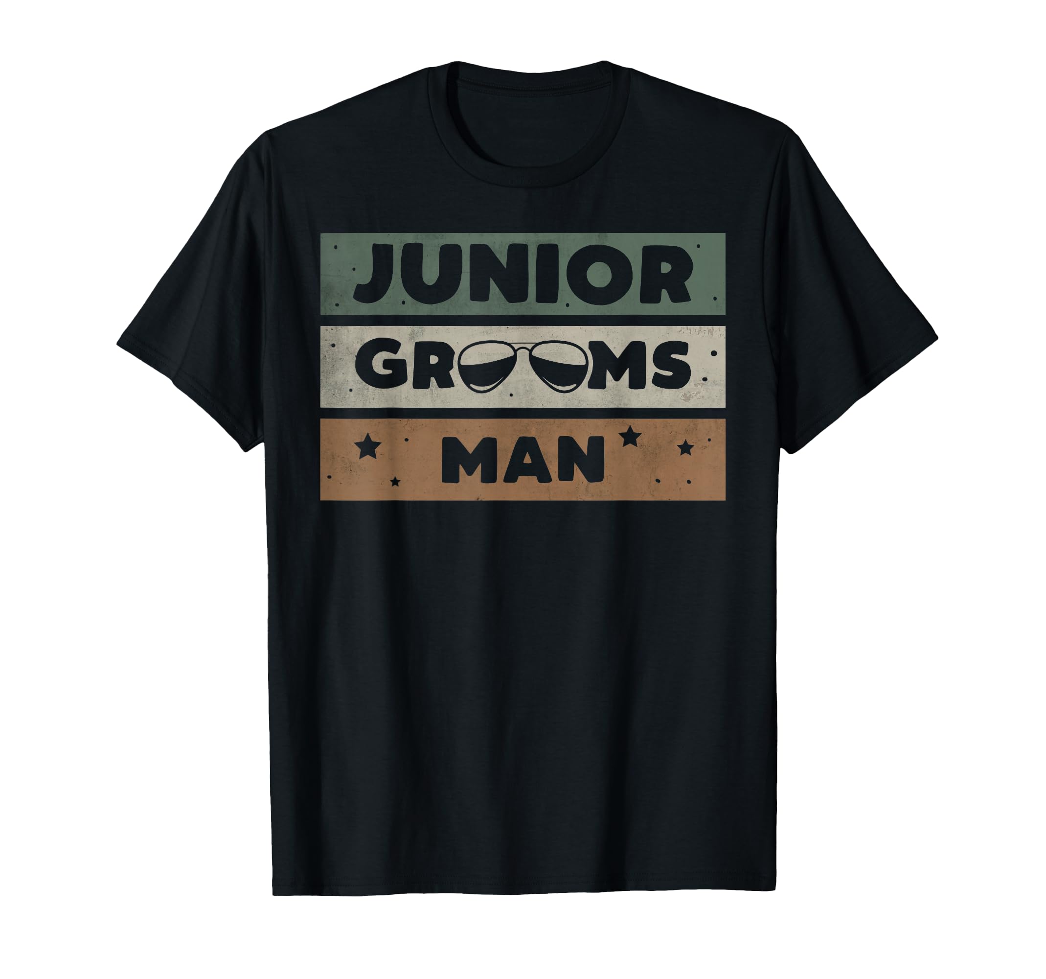 Junior Groomsmen Gifts For Boys Boys' Black Vintage Wedding T-Shirt