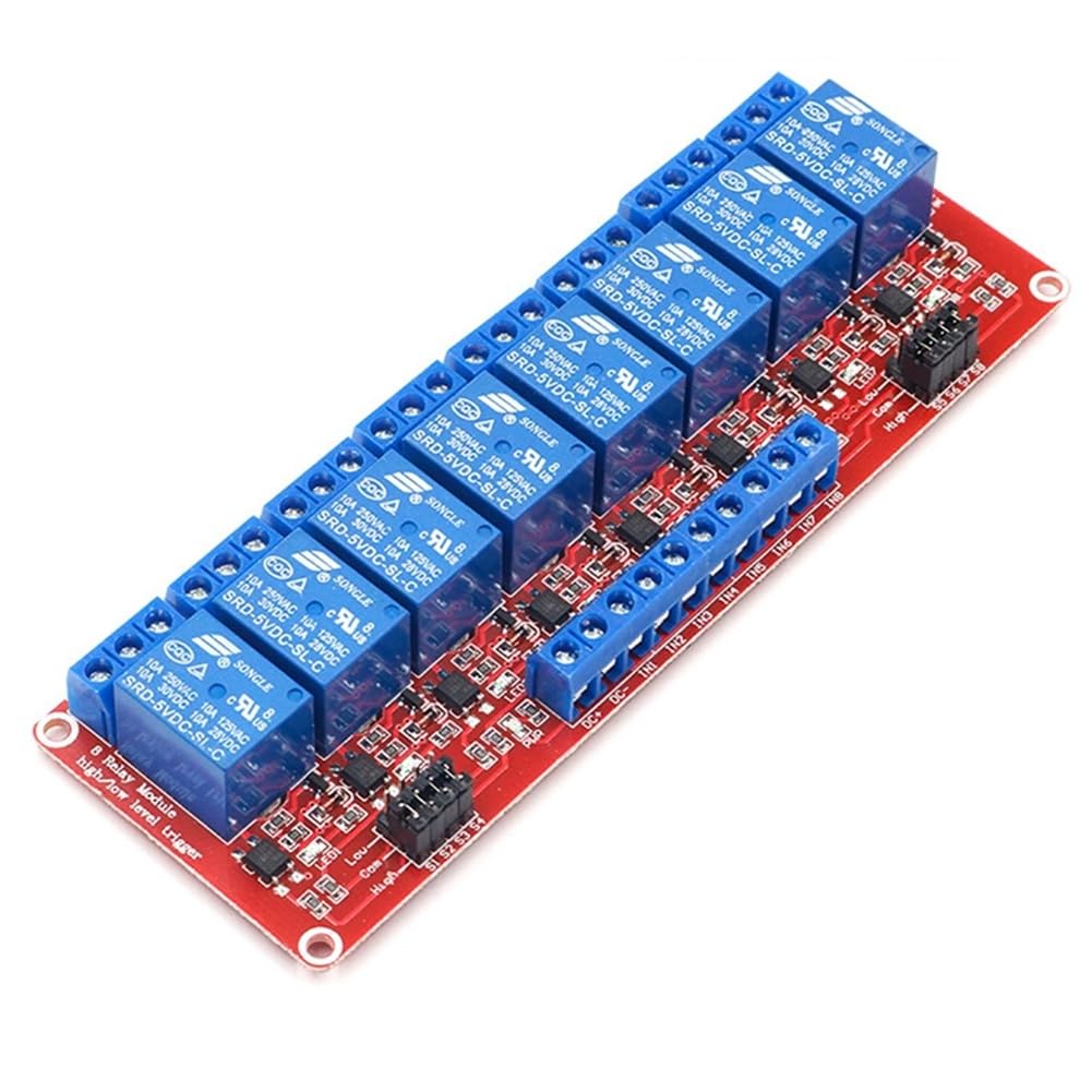 Ctrlzs High-Low Level Trigger 8 Channel 5V Relay Module With Optocoupler, Shield For Pic Avr Mcu Diy Projects
