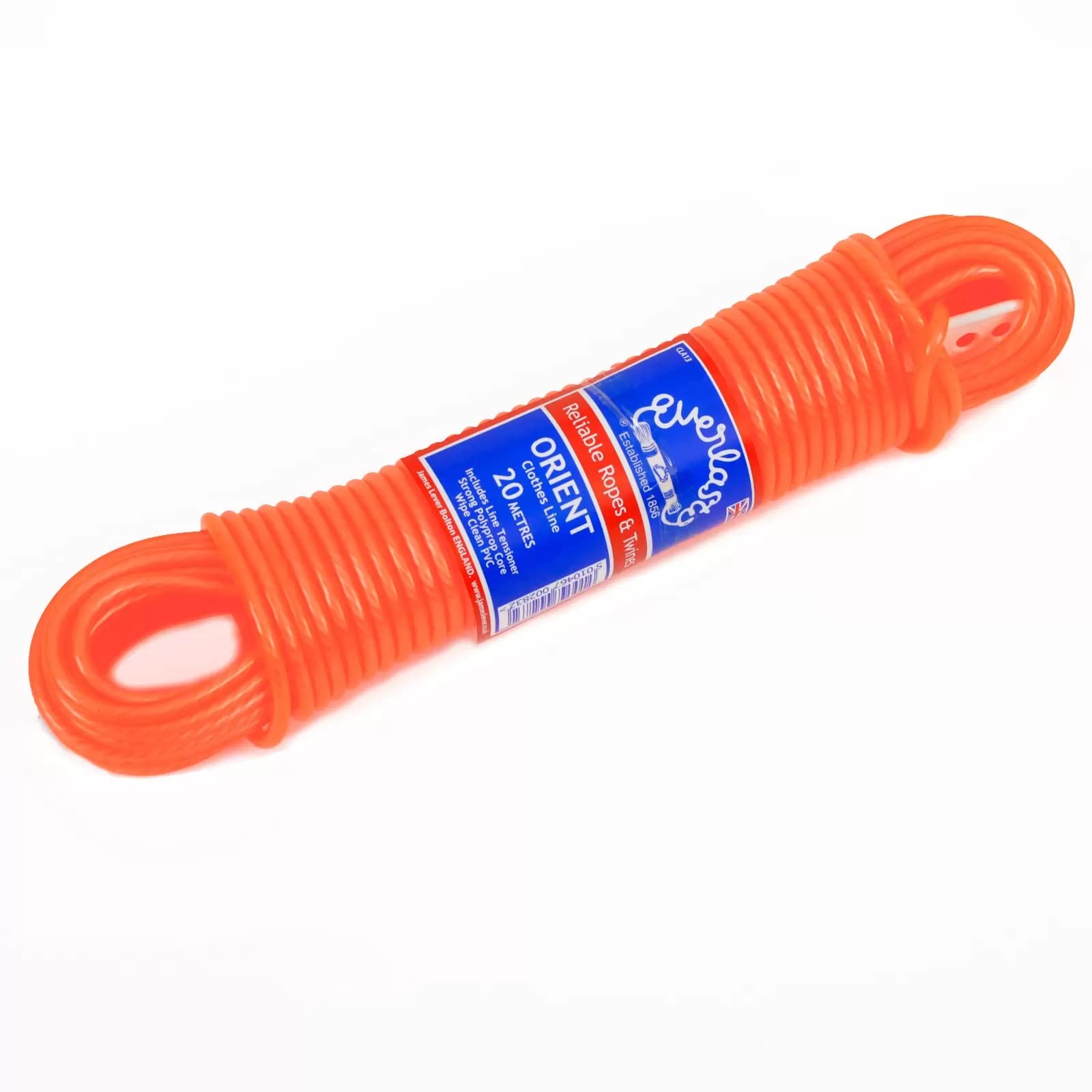 Everlasto 100m 'Orient' PVC Clothes/Washing Line 4.8mm Thick - Orange