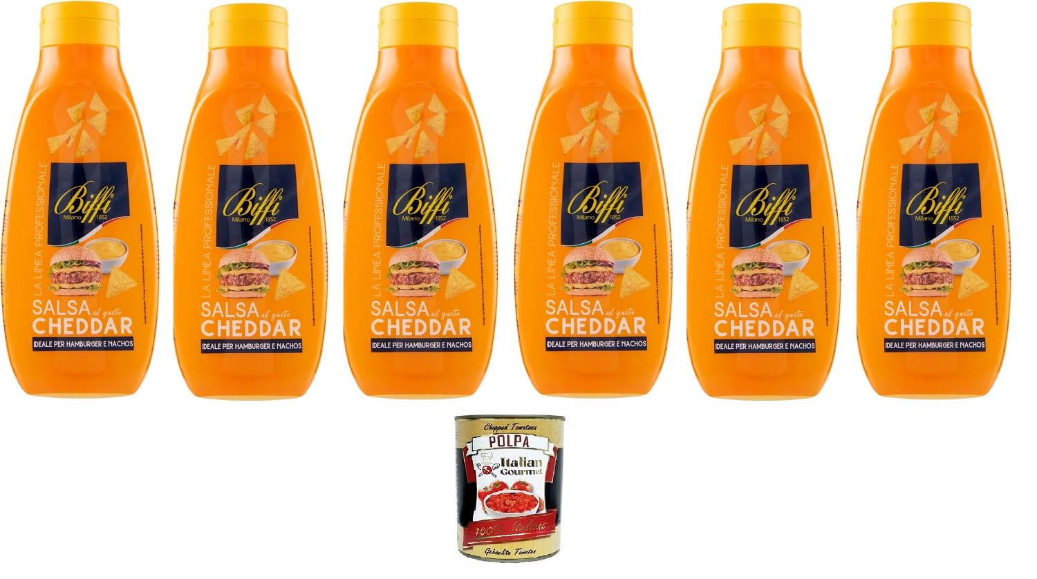 Italian Gourmet Salsa cheddar professionale cremosa Cheddar-Sauce 6 x 800g