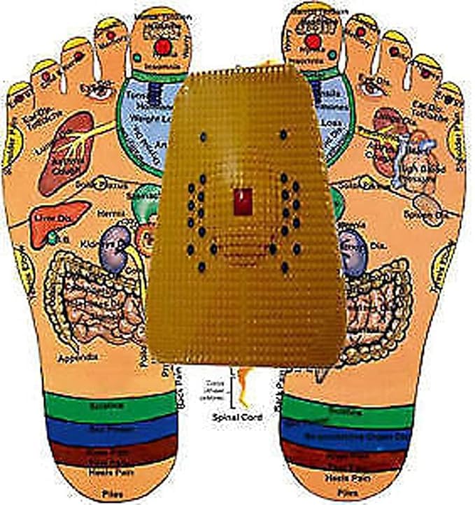 Acupressure Magnetic Pyramidal Foot Power Matte Therapy for Stress for Stress and Pen Relief Blood Circulation Health Care Useful Heel Knee Foot Text Acupressure Magnetic Pyramidal Foot Power Matte Therapy for Stress for Stress and Pen Relief Blood Circulation Health Care Useful Heel Knee Foot Text