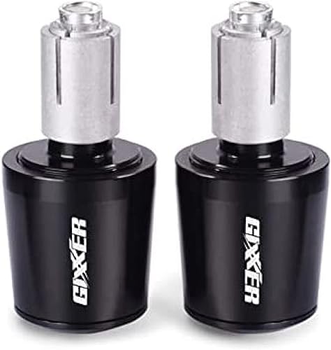 Miniatura 7 de DSMBKS - Manillar de motocicleta para manillar de peso final para manillar de motocicleta, tapa antivibración, enchufe plateado para S-uzuki Gixxer