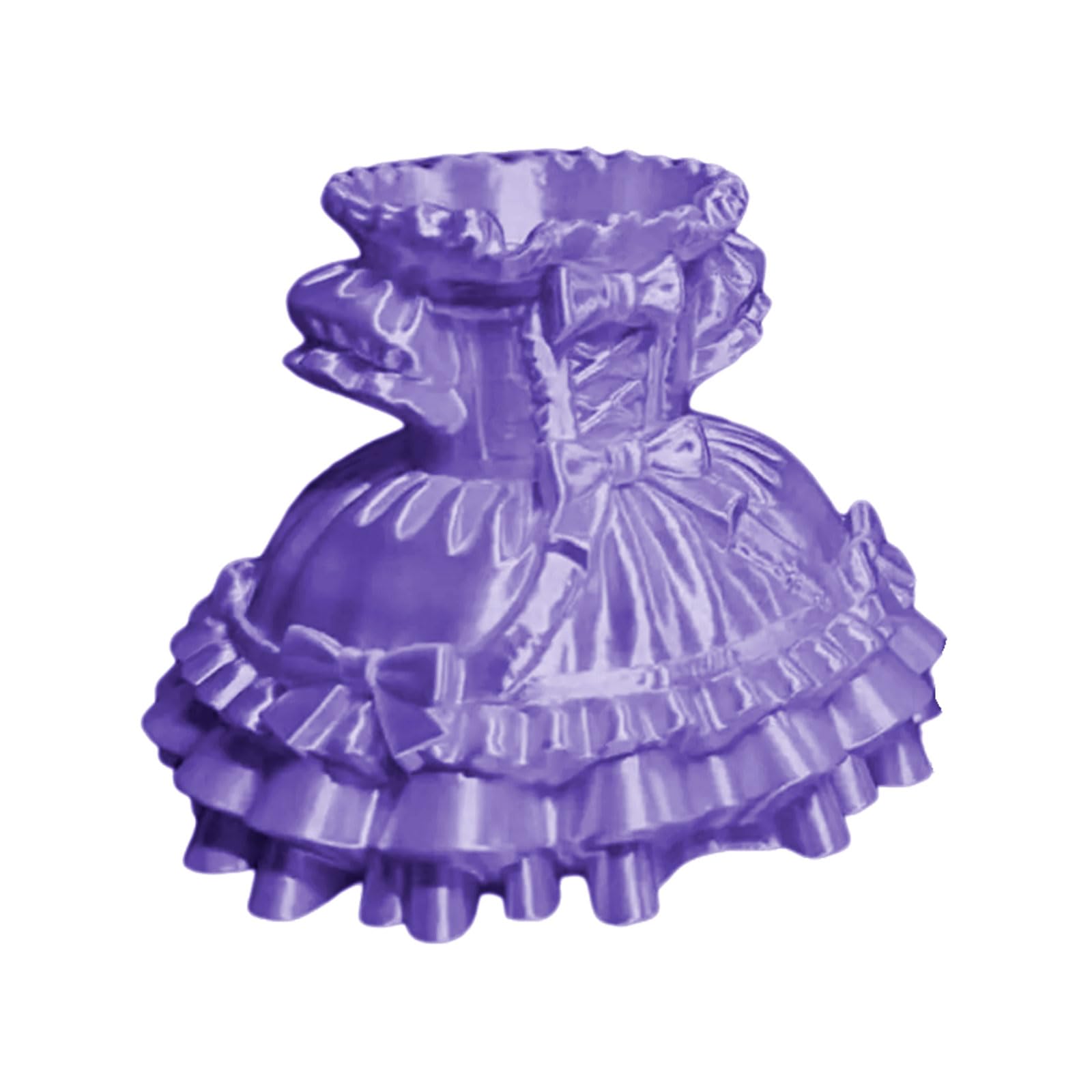 FROMCEO 3D Printed Dress Pen Container Desktop Organiser Box Makeup Brush Organiser for Room Vanity Countertop Whimsical Fashion Deck
