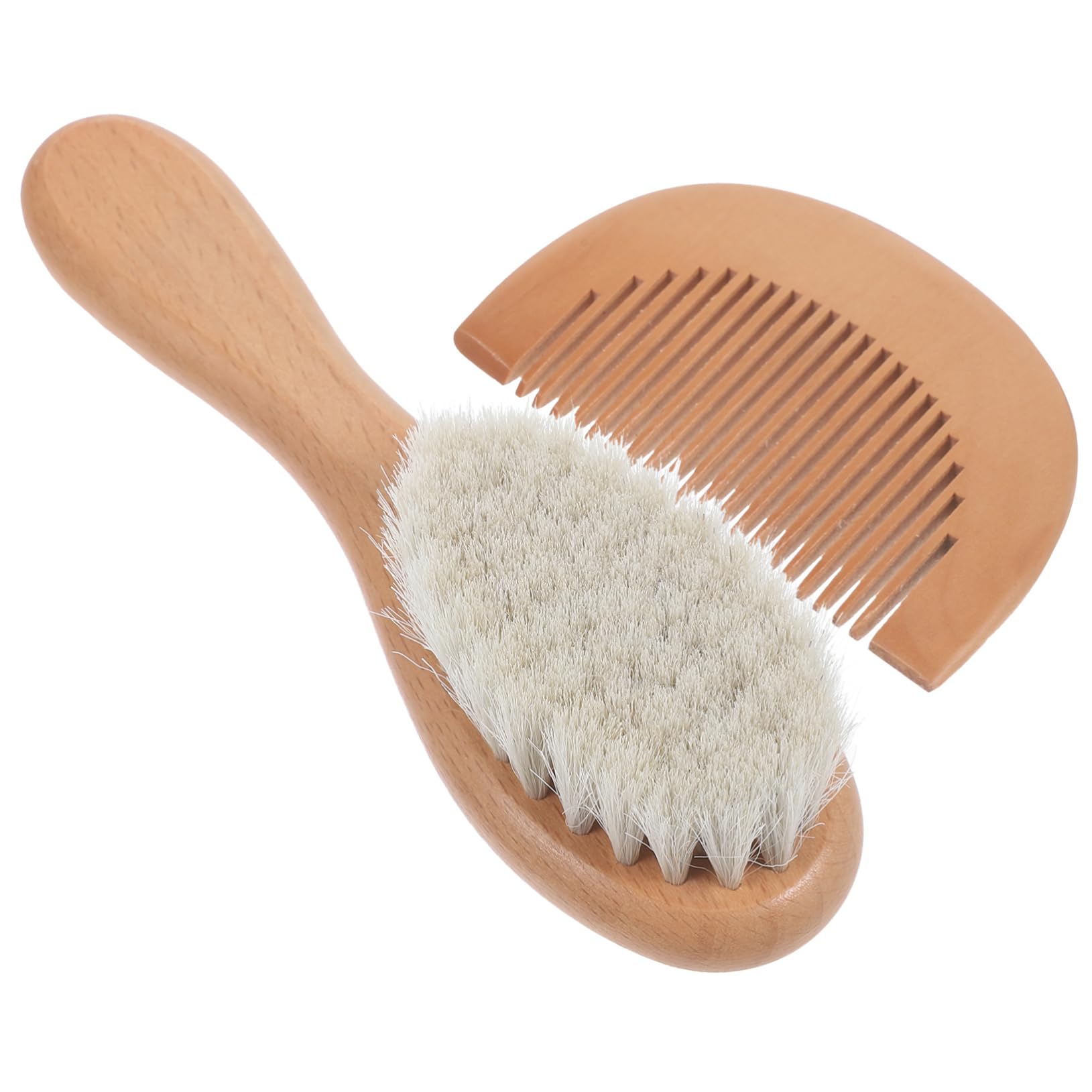 FRCOLOR Comb for Baby Kit for Baby Scalp Comb Wooden Comb Set Baby Combs for Toddler Soft Bathing Brush for b