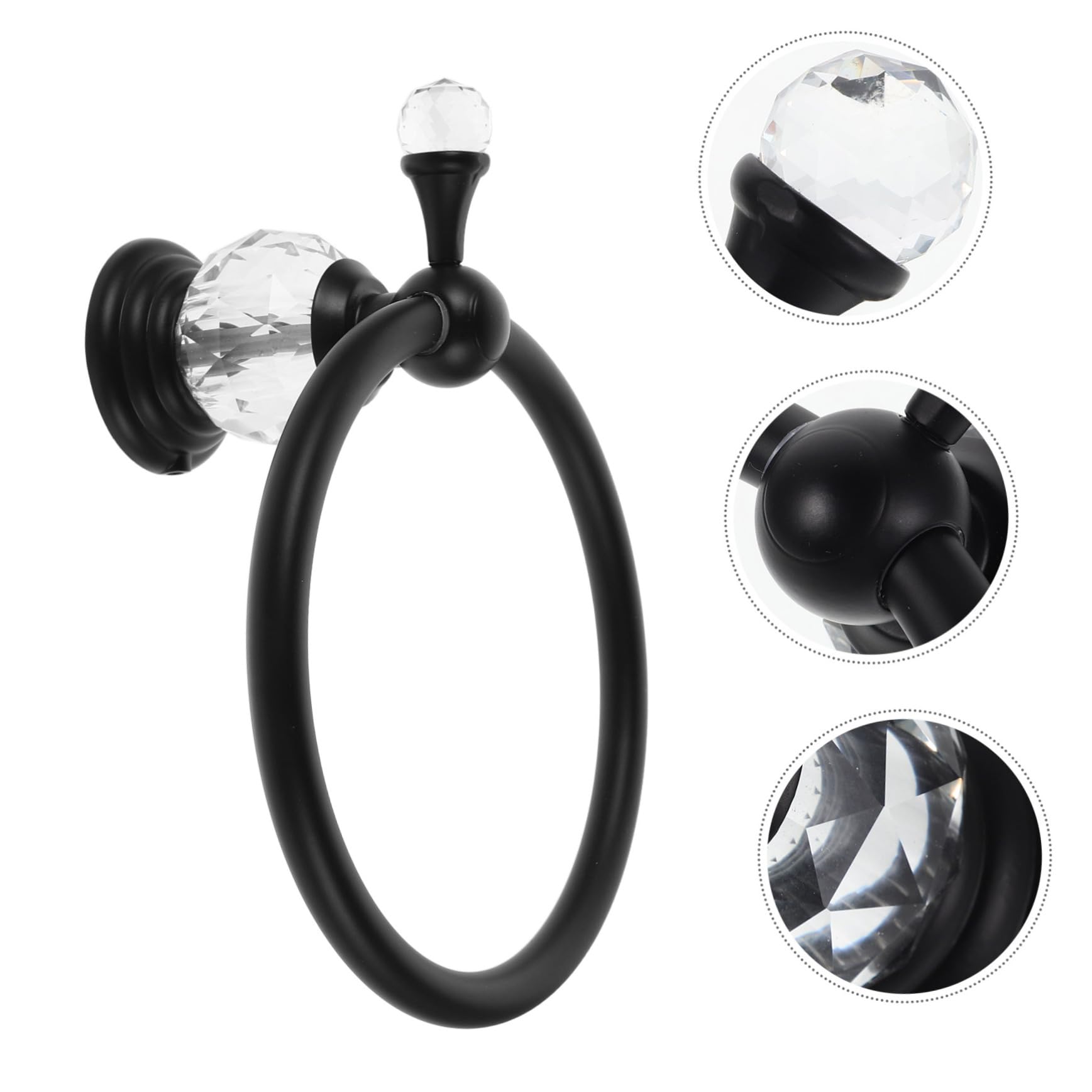 Alipis Toallero de Baño de Cristal Diseño Único para Pared Compacto y Resistente