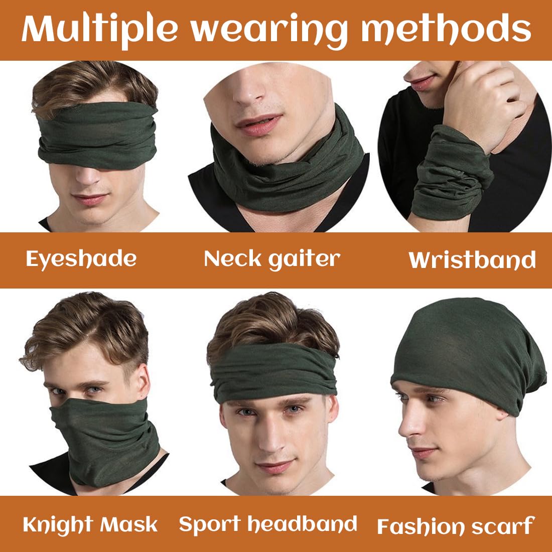 6 Pièces Multifonctions Tour De Cou Homme Hiver Et Femme À Séchage Rapide Cache Cou Moto Homme Cache Nez Pour Sport Cyclisme Yoga Ski Randonnée