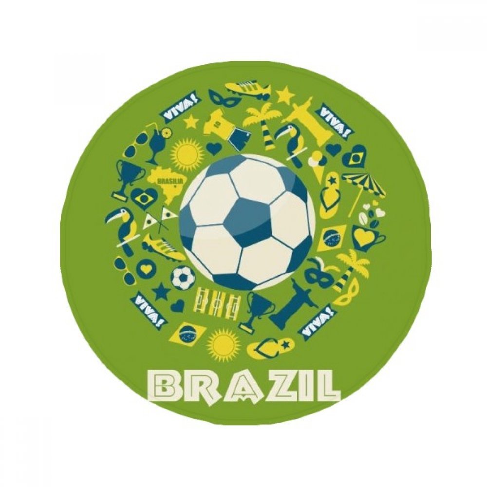 Tapis Brésil football antidérapant pour éviter les glissades sur sol de cuisine