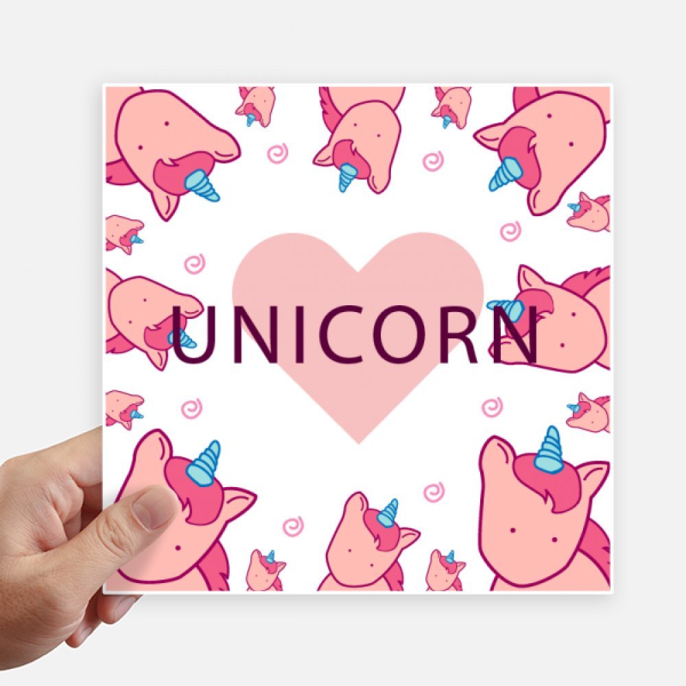 Pegatinas de unicornio para tapar imperfecciones en paredes y maletas vinilo rosa 4uds