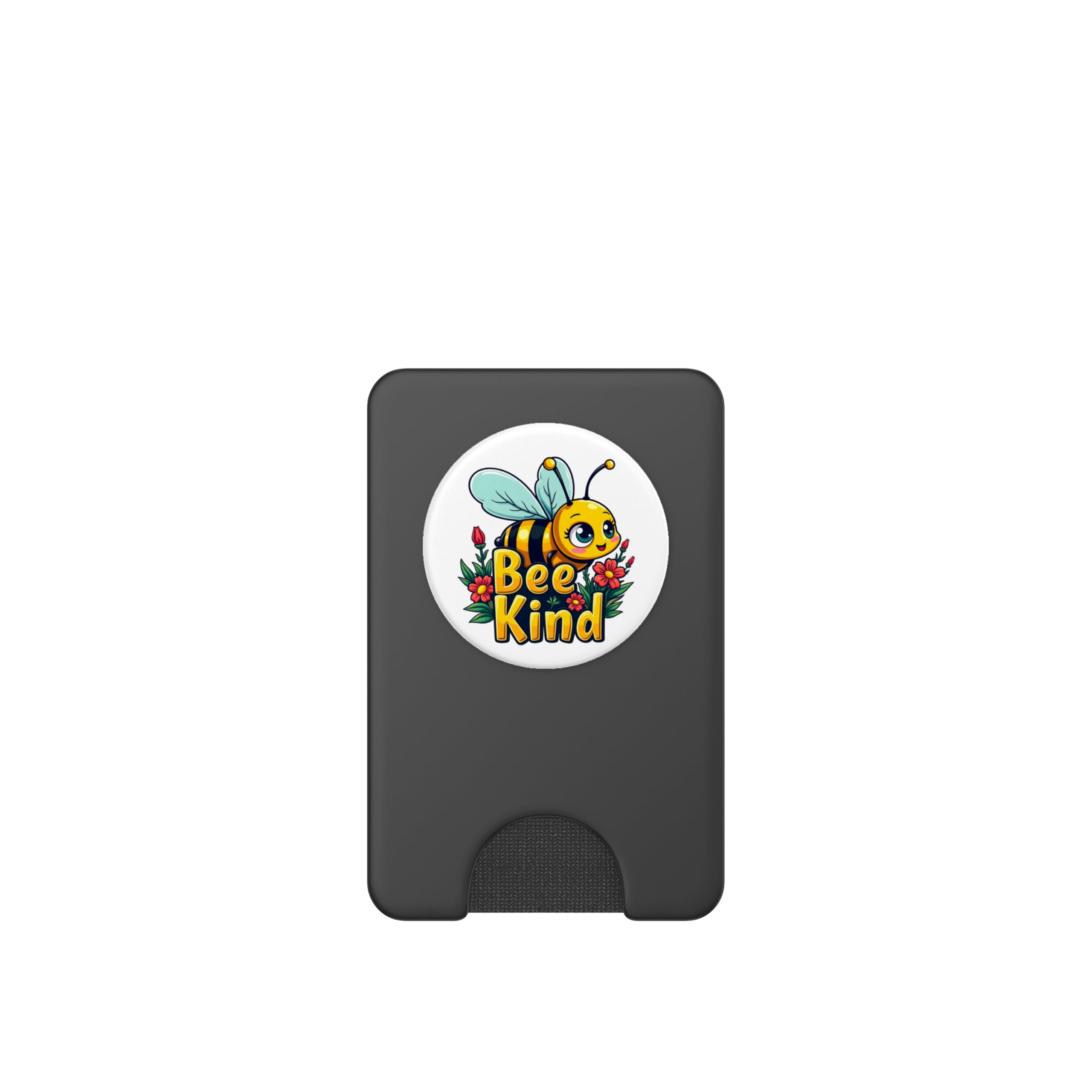 Bee Kind Bumble Bee Flower Graphic Kindness For Women Girls PopSockets PopWallet for MagSafe, Black - Image 2