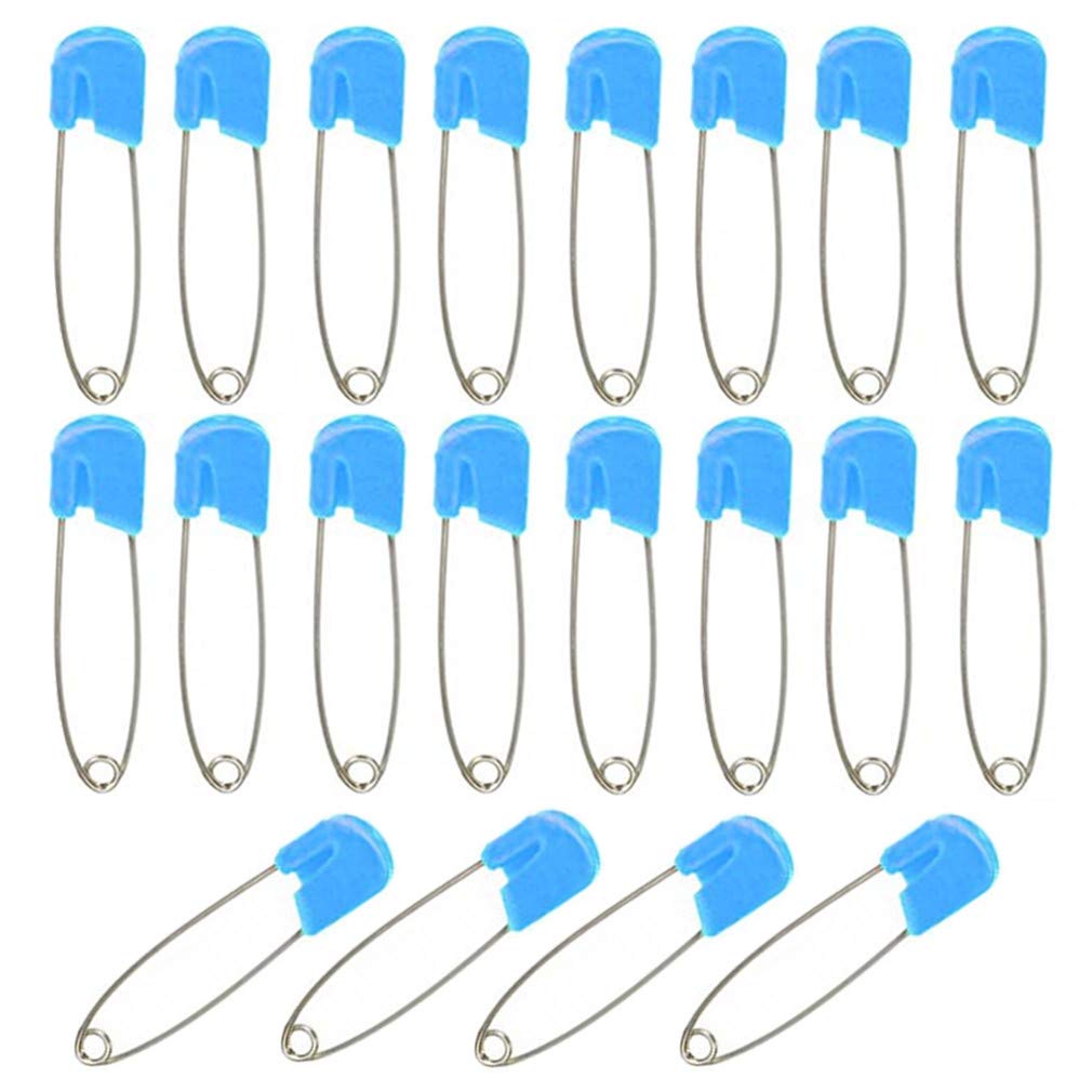 20 Pcs Baby Safety Pins 4cm Plastic Head Diaper Pins Kids