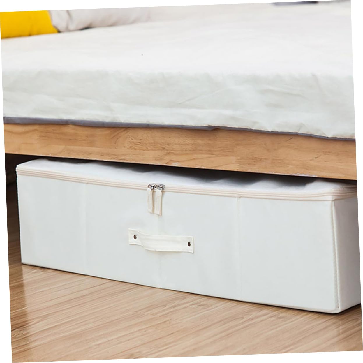 KOMBIUDA Contenedor Almacenaje Colchas No Tejidas Organizador Plegable Cama Tapa Cesta Almacenaje Ropa