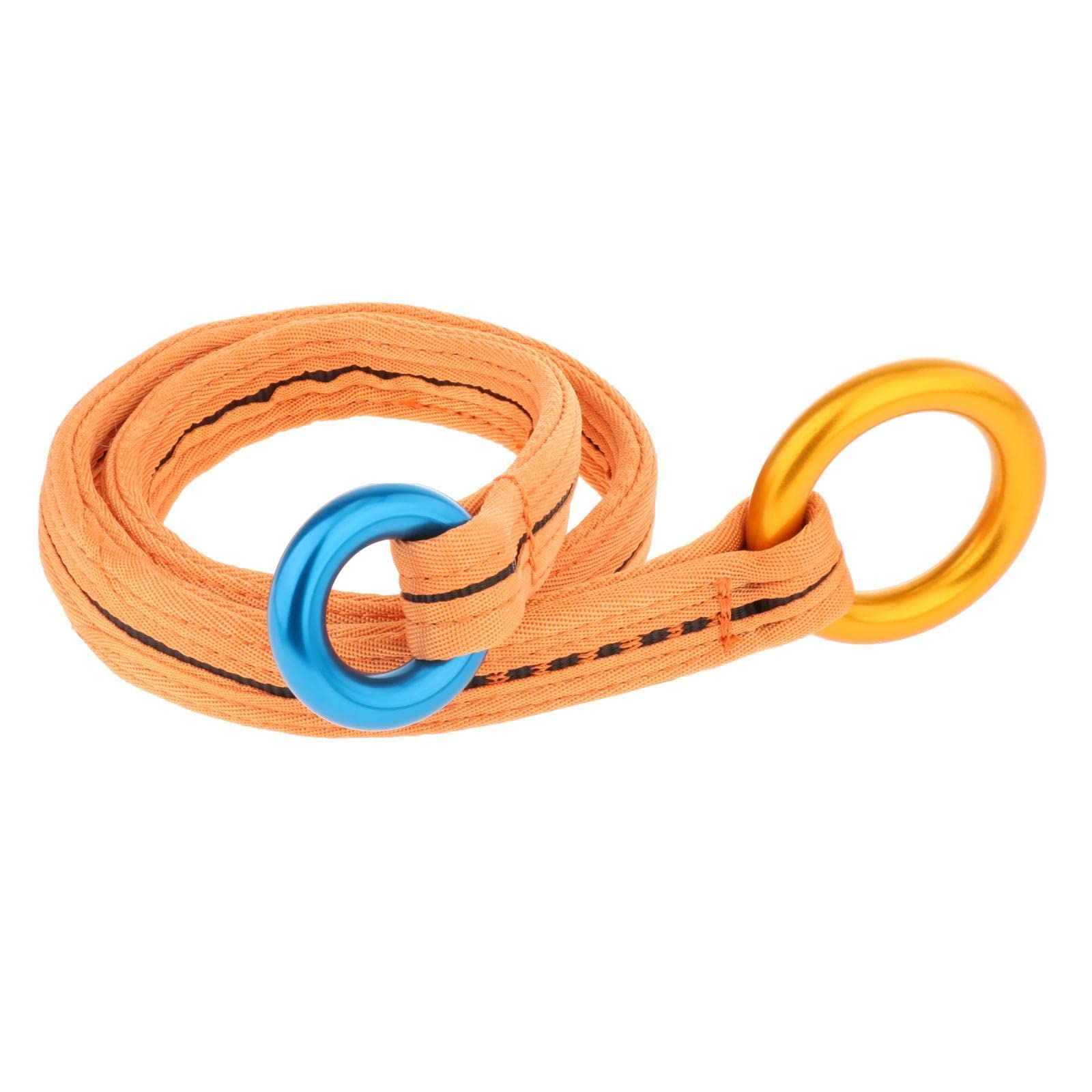Tree Climbing Cambium Saver Retrievable Anchor, Climbing Rope Loop Rope Belt Sling Tree Arborist Friction Saver for Rock Climbing Backpacking, Orange 120cm