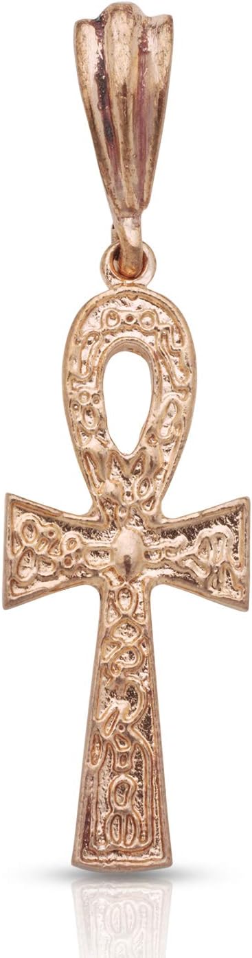 Better Jewelry Real Copper Etched Ankh Pendant, Charm