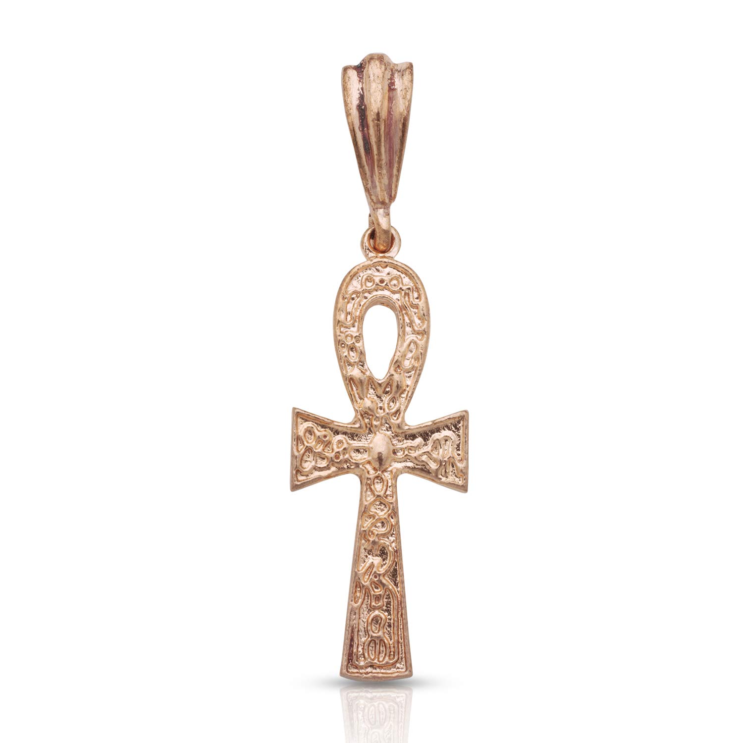 Better JewelryReal Copper Etched Ankh Pendant, Charm