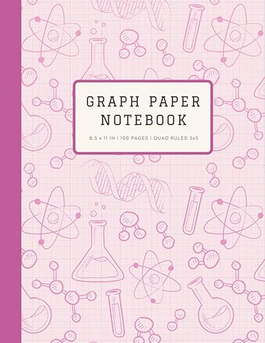 Graph Paper Notebook: Math and Science Graph Paper Composition Notebook – 8.5 x 11 Inches, 100 Pages Quad Ruled 5x5 (5 Squares Per Inch) | College ... Notebook Journal for Girls Cute Pink Cover